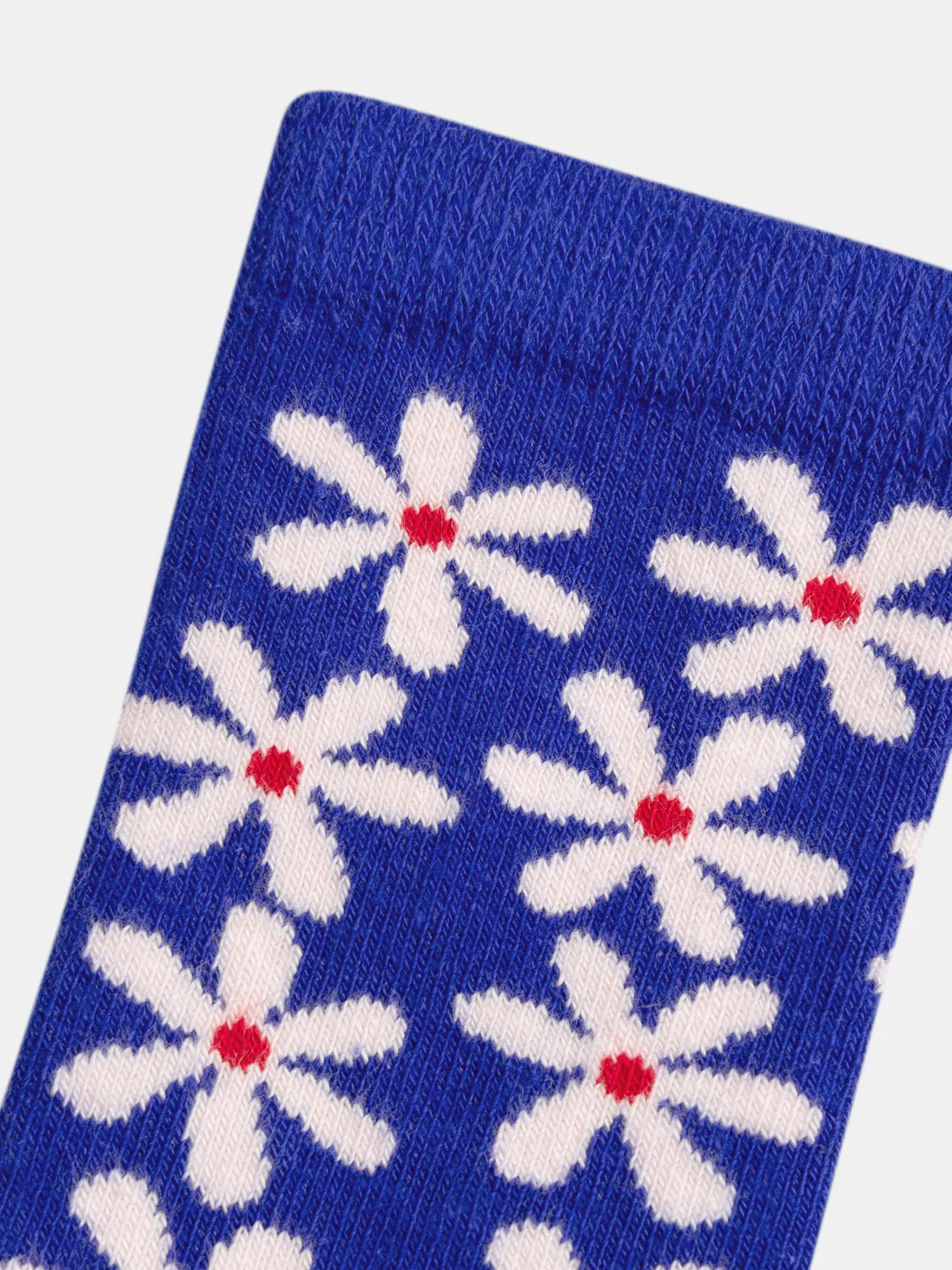 Chaussettes bleu à fleurs pour fille - Image 2