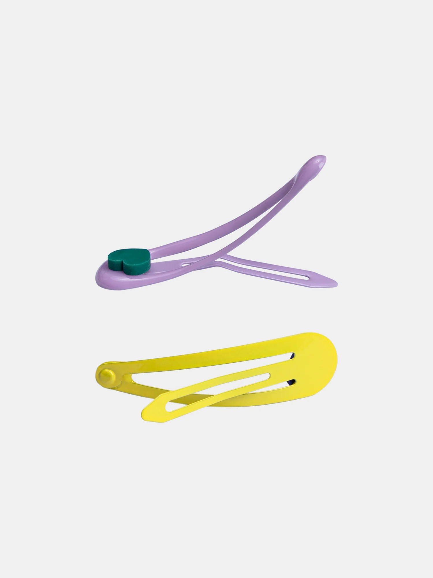 Set di 5 clip a forma di cuore multicolore per ragazze - Image 2
