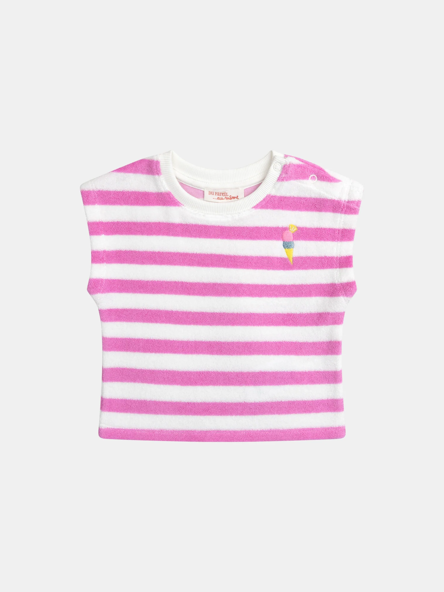 Completo a Righe Rosa e Bianca per Bambina - Image 4