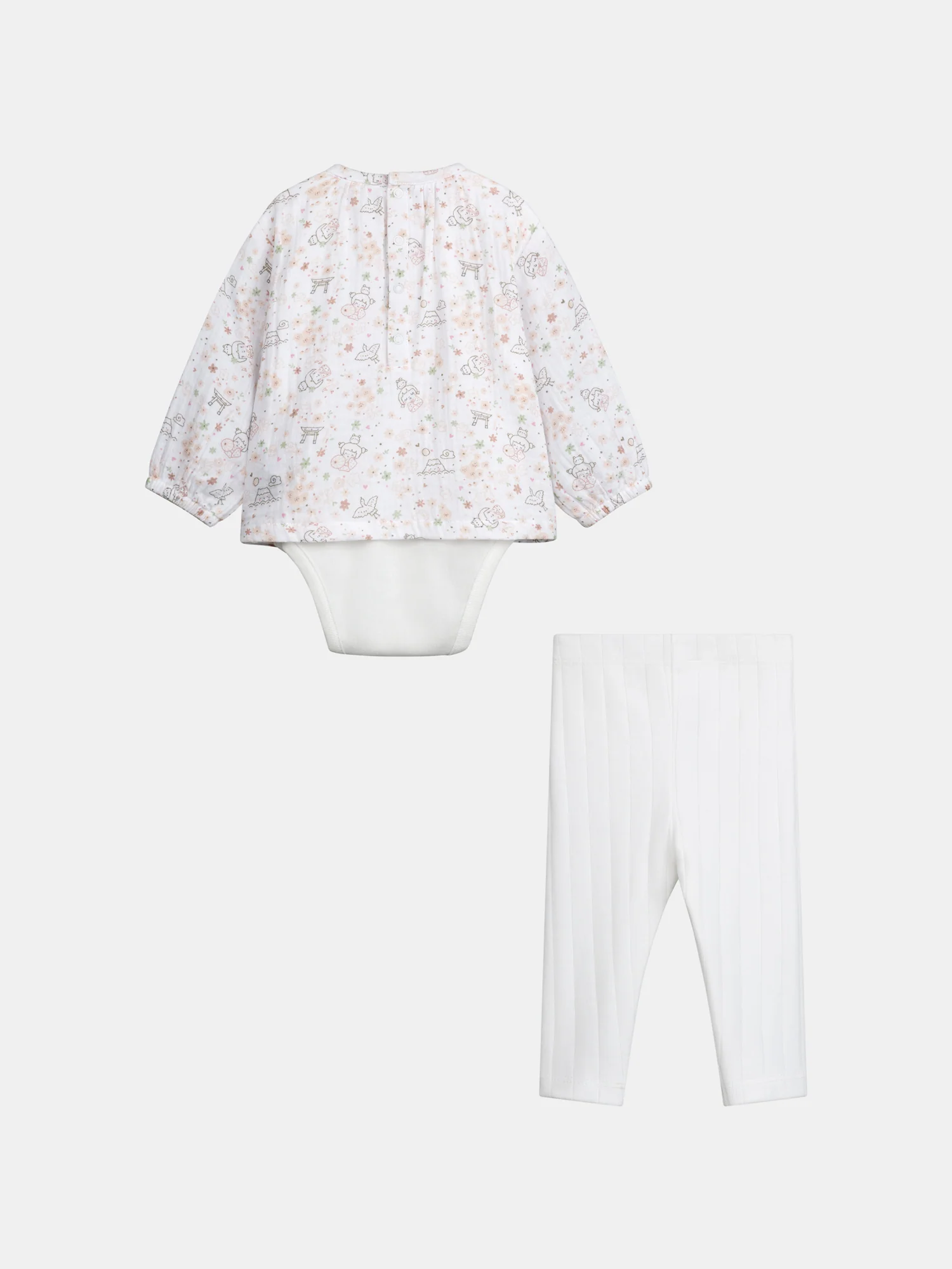 Completo 2 in 1 con body e leggings per bambina - Image 8
