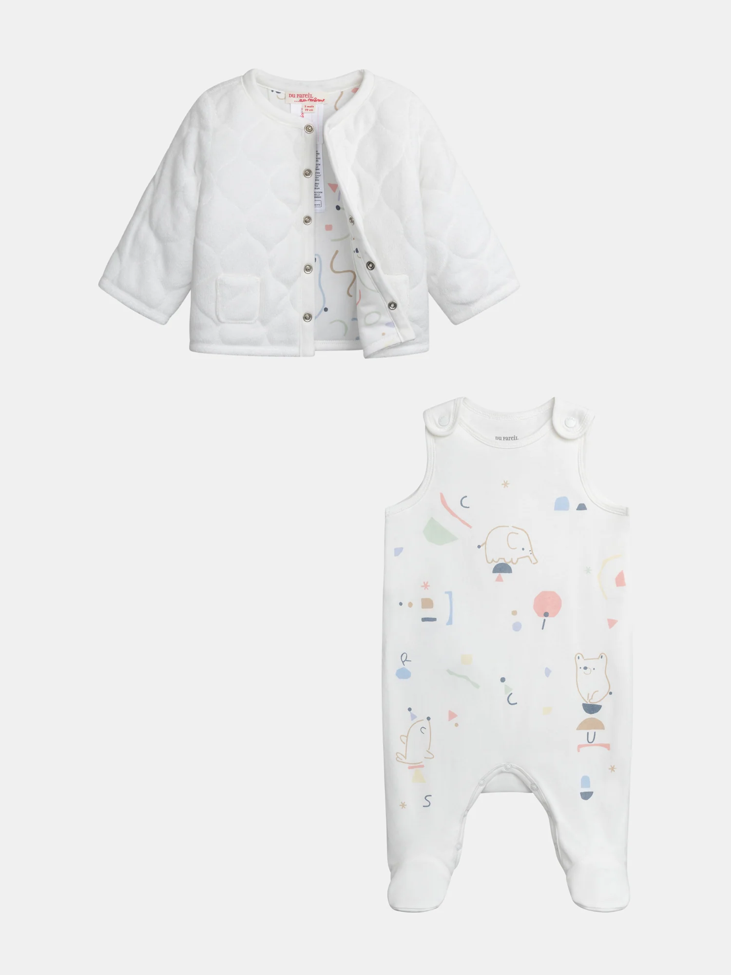 Completo nascita con gilet e body