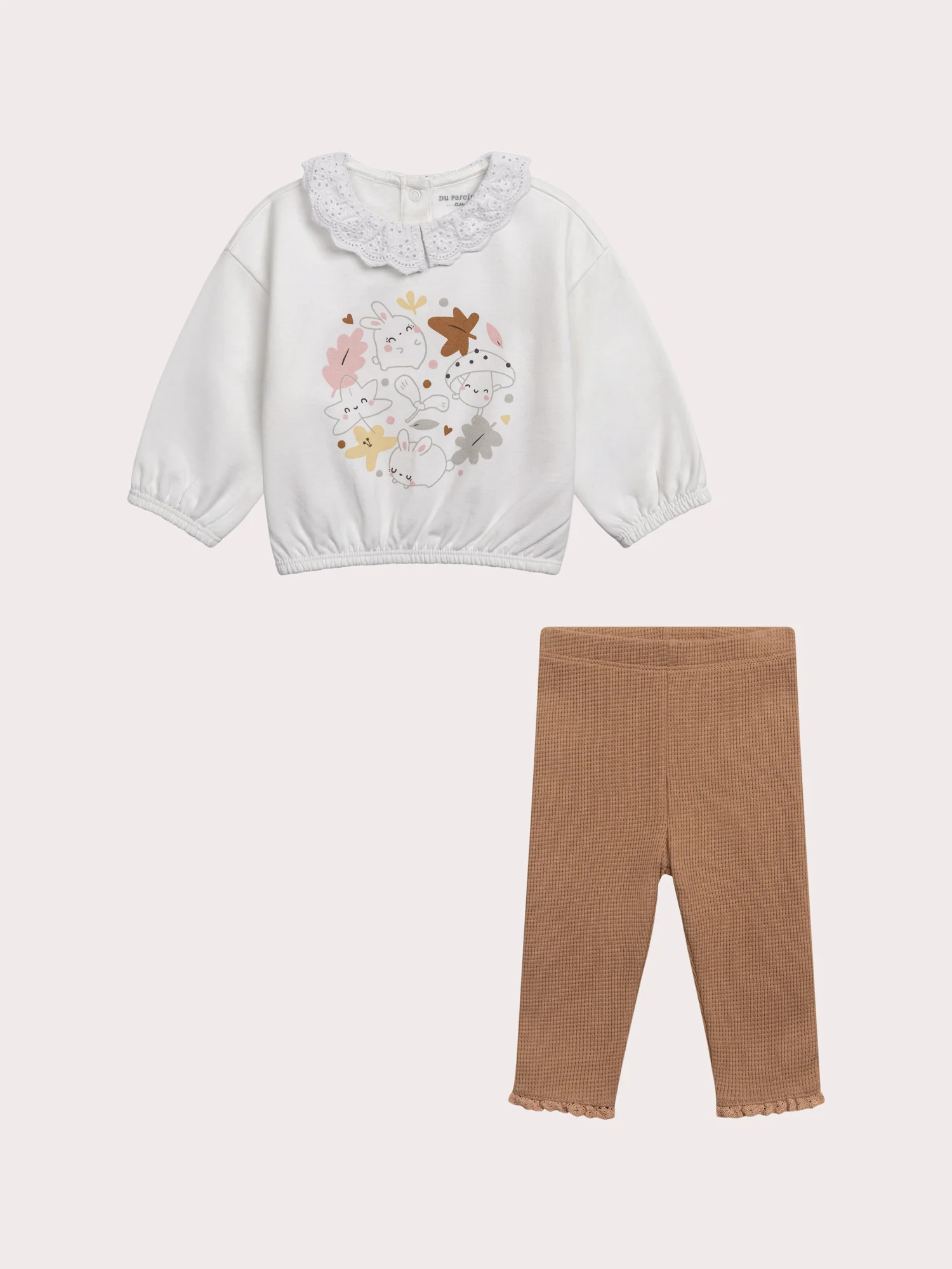 Completo nascita con maglietta e leggings per ragazze