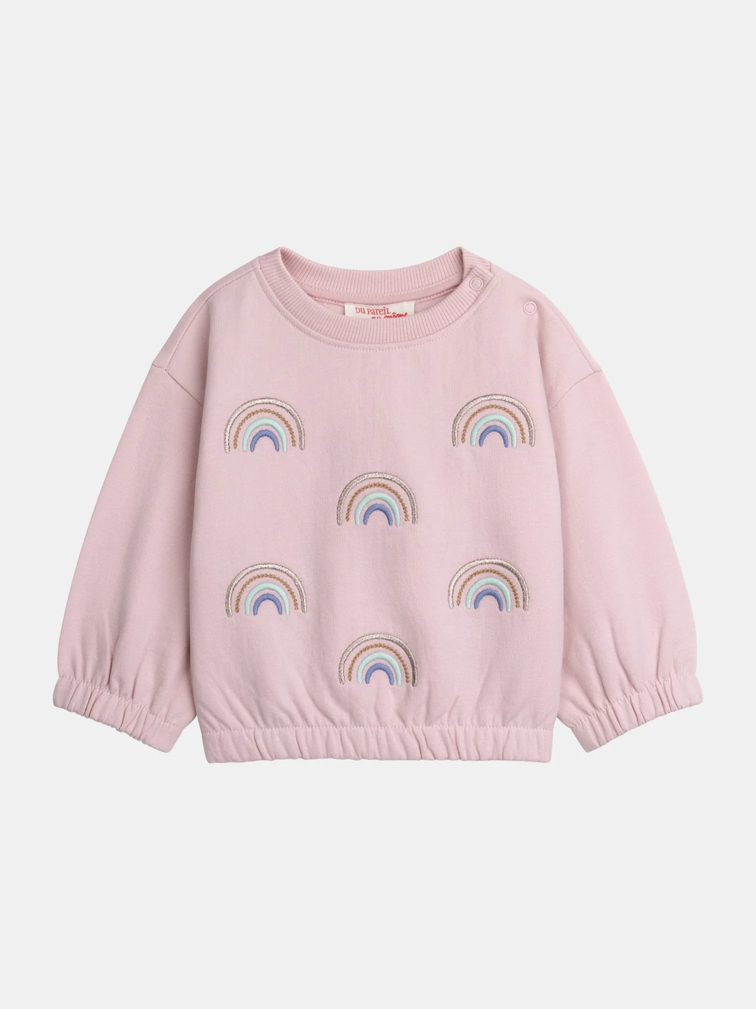Completo maglione e pantaloni rosa "RAINBOW" per bambina - Image 7