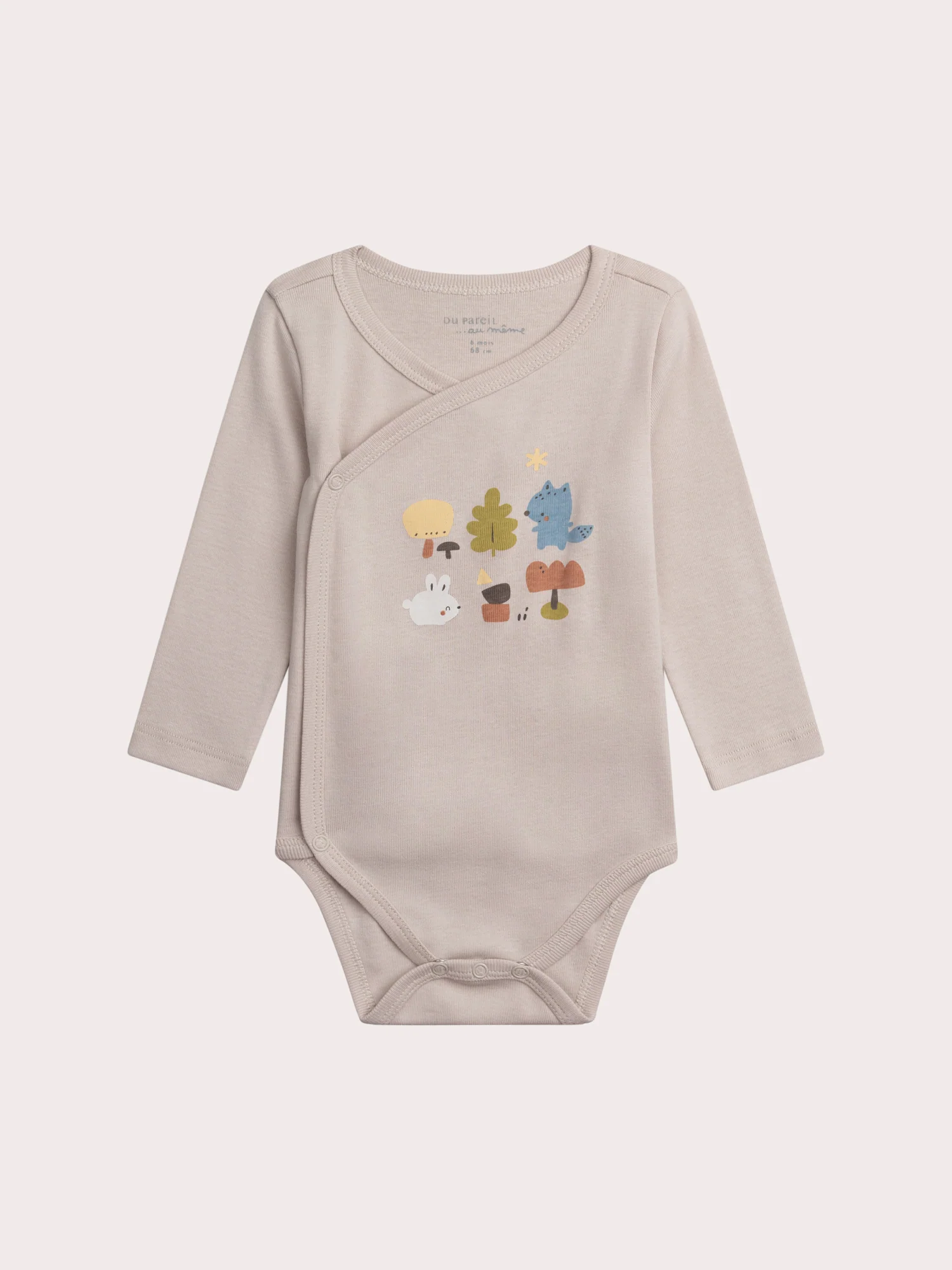 Confezione da 2 body di nascita con motivo fantasia per bambino - Image 5