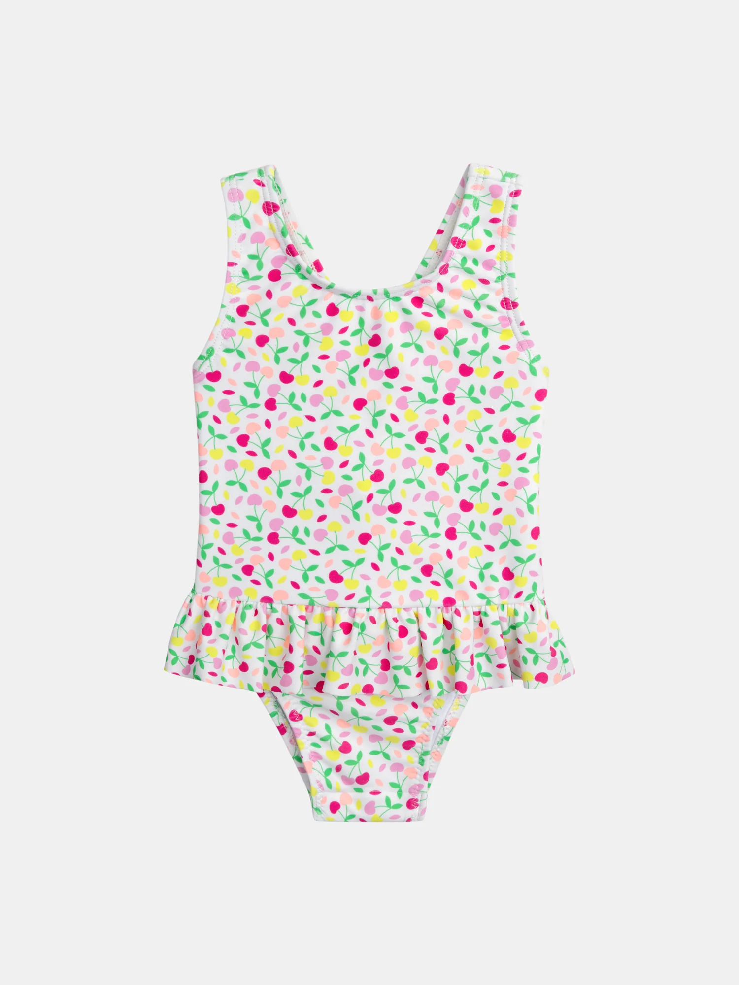 Costume da bagno intero con stampa di ciliegie per bambina