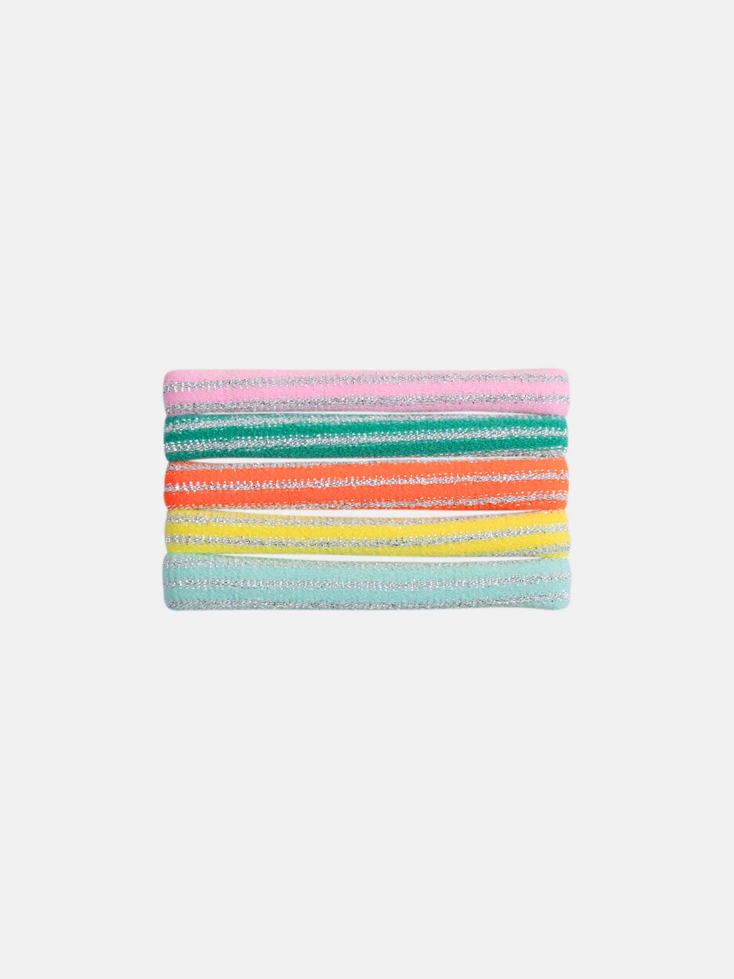 Set di 5 elastici per capelli lucidi per ragazze