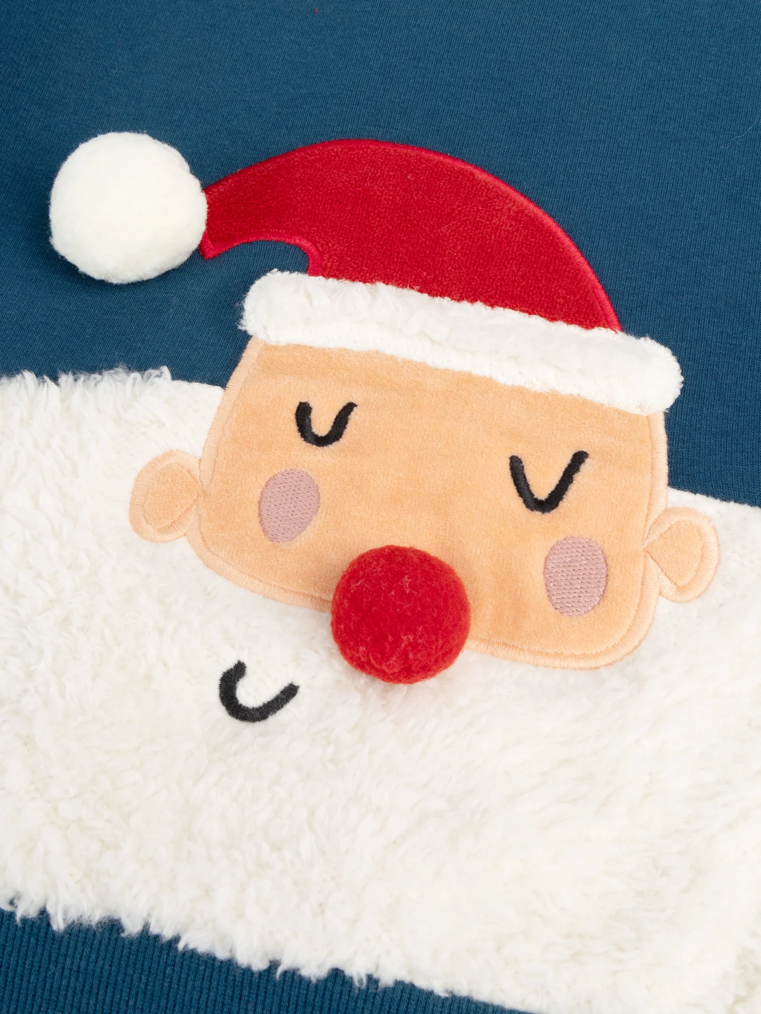 Felpa Blu con Animazione di Babbo Natale per Bambini - Image 2