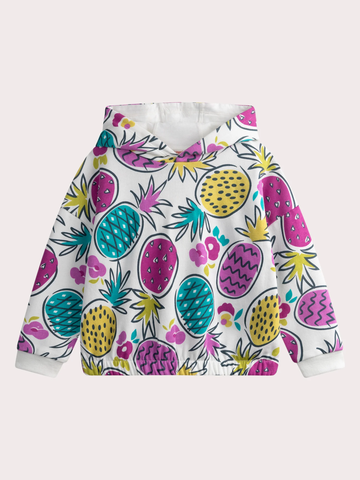 Felpa con Capuccio con Stampa Ananas