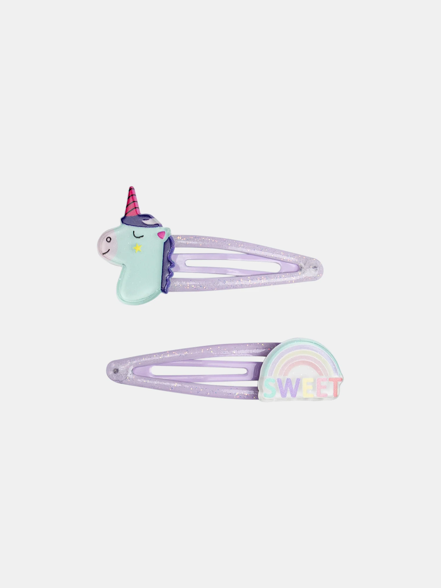 Set di 2 forcine per capelli a unicorno per ragazze