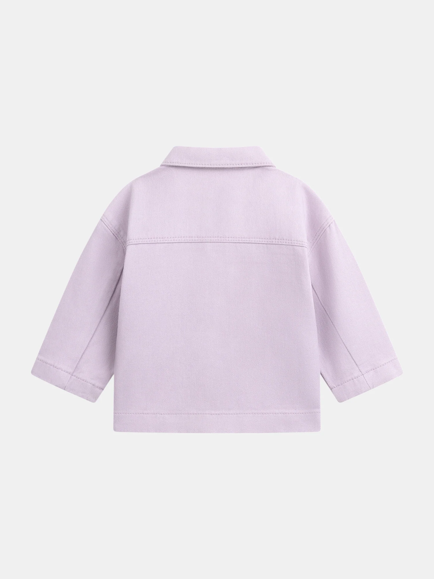 Giacca lilla in twill con tasche a forma di cuore per bambina - Image 6