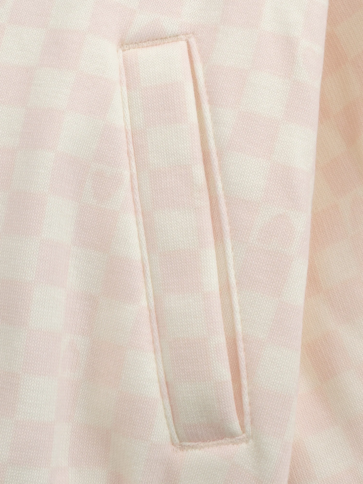 Giacca teddy a quadretti rosa e crema per ragazze - Image 6