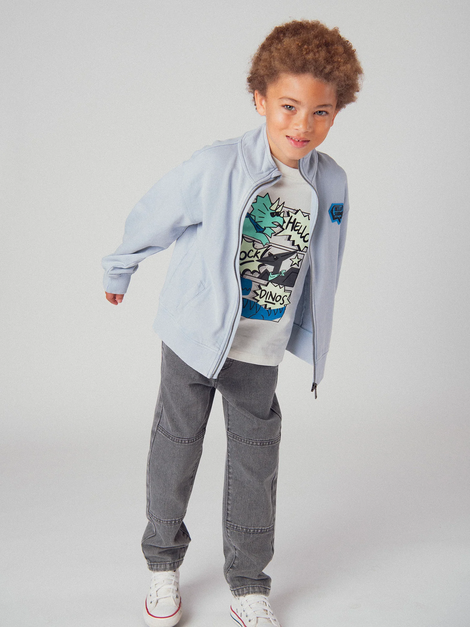Gilet blu con zip per bambino - Image 3