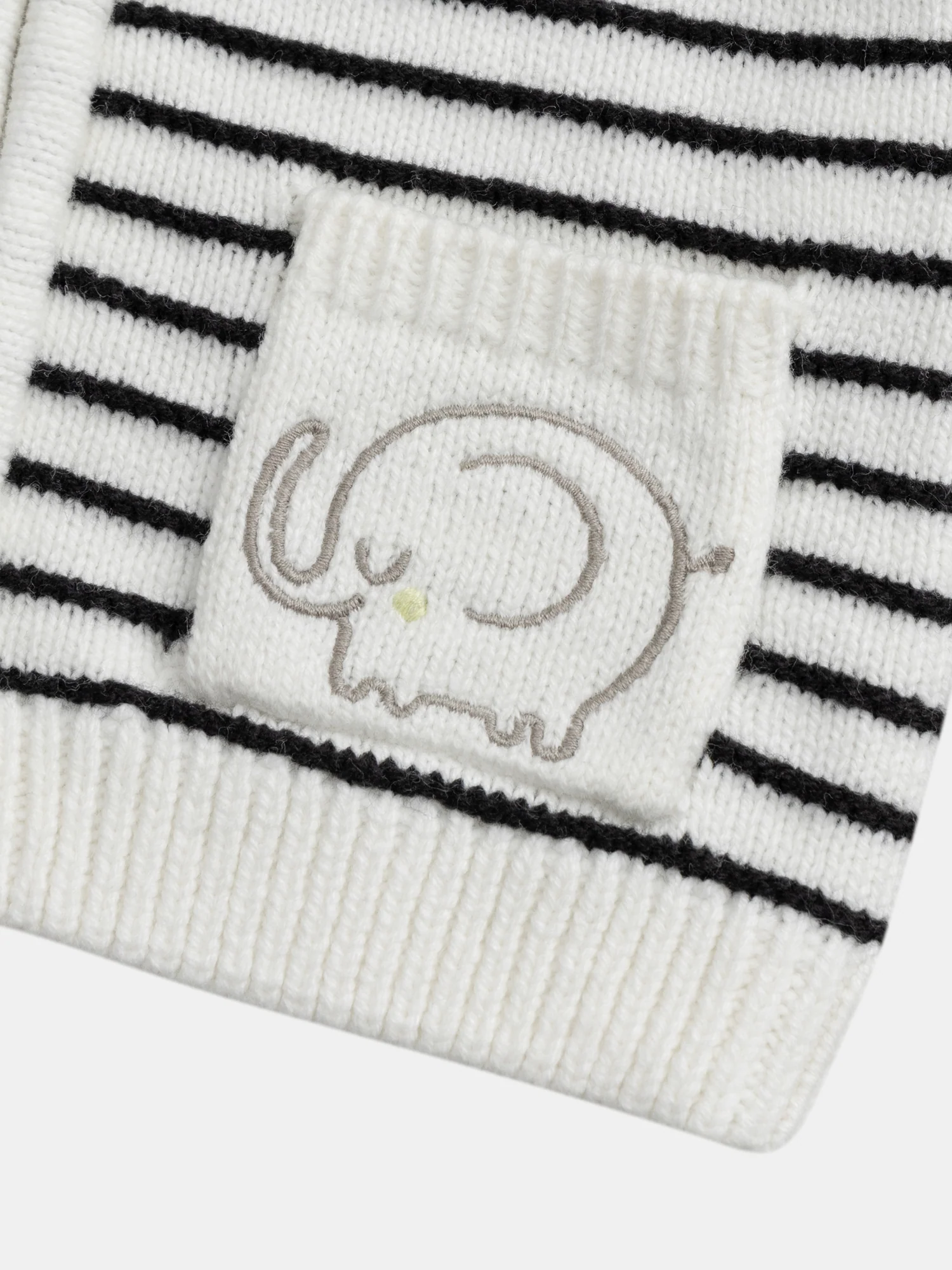 Gilet a righe con zip e ricamo di elefante per bambino - Image 5