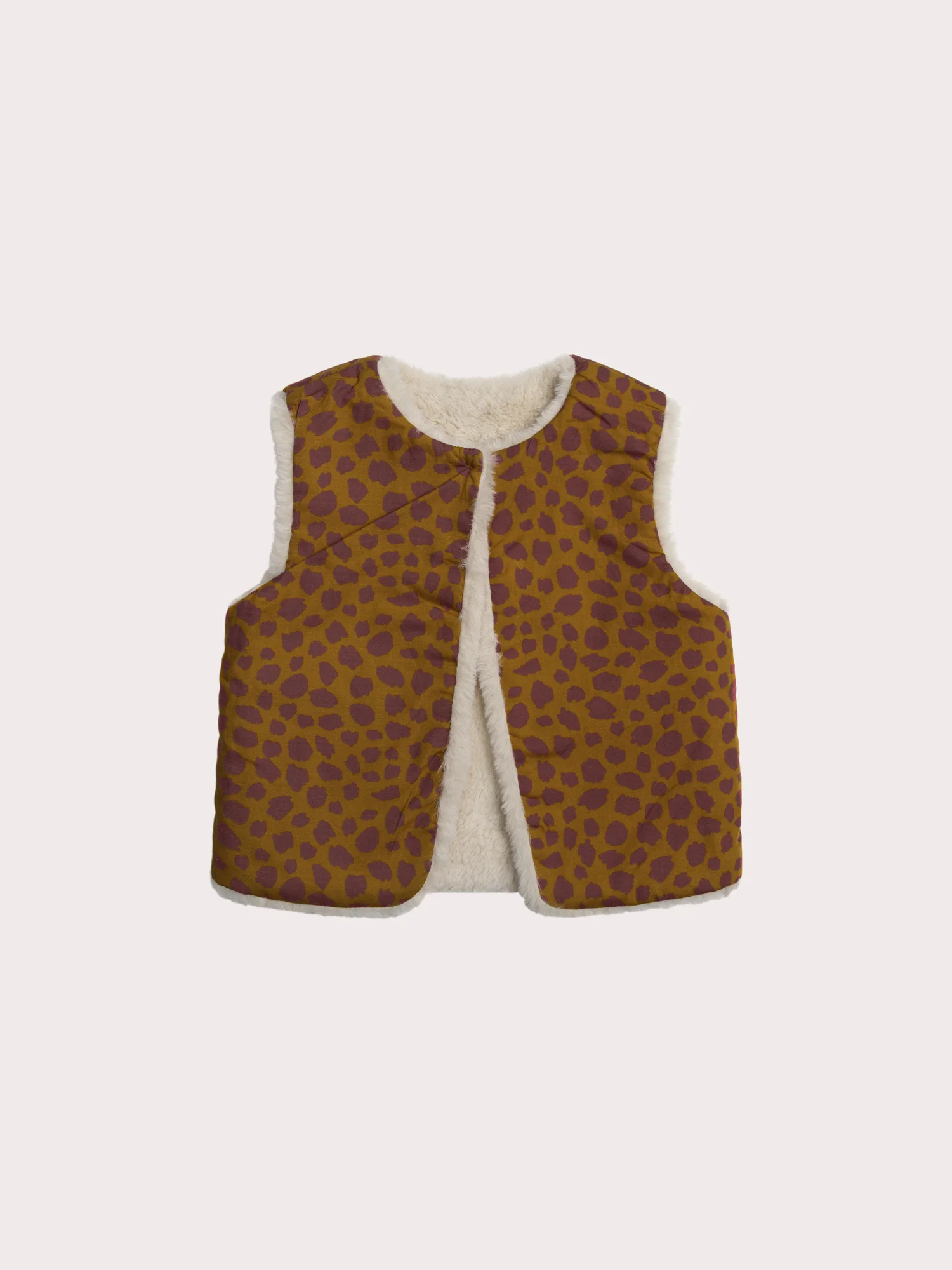 Gilet Senza Maniche in Pelliccia Sintetica Reversibile - Image 4