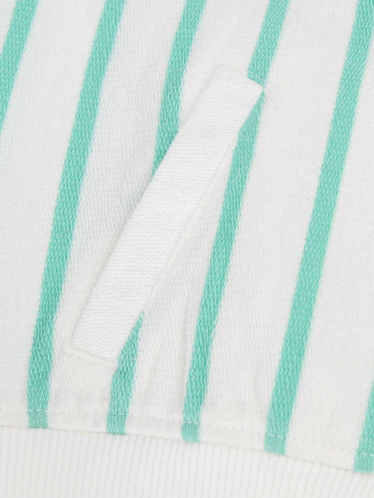 Gilet rigato verde acqua con zip "Club Surfs" per bambino - Image 3