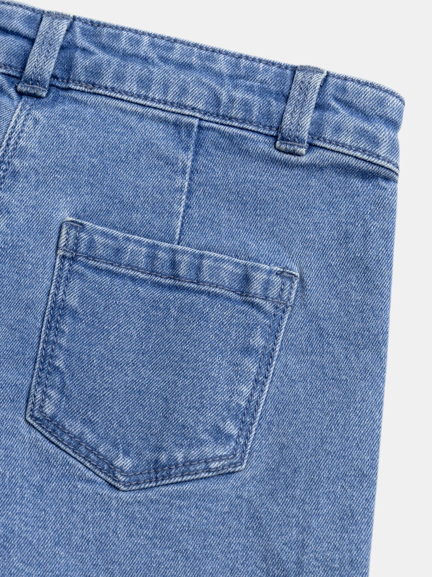 Gonna corta plissettata in denim per ragazze - Image 6
