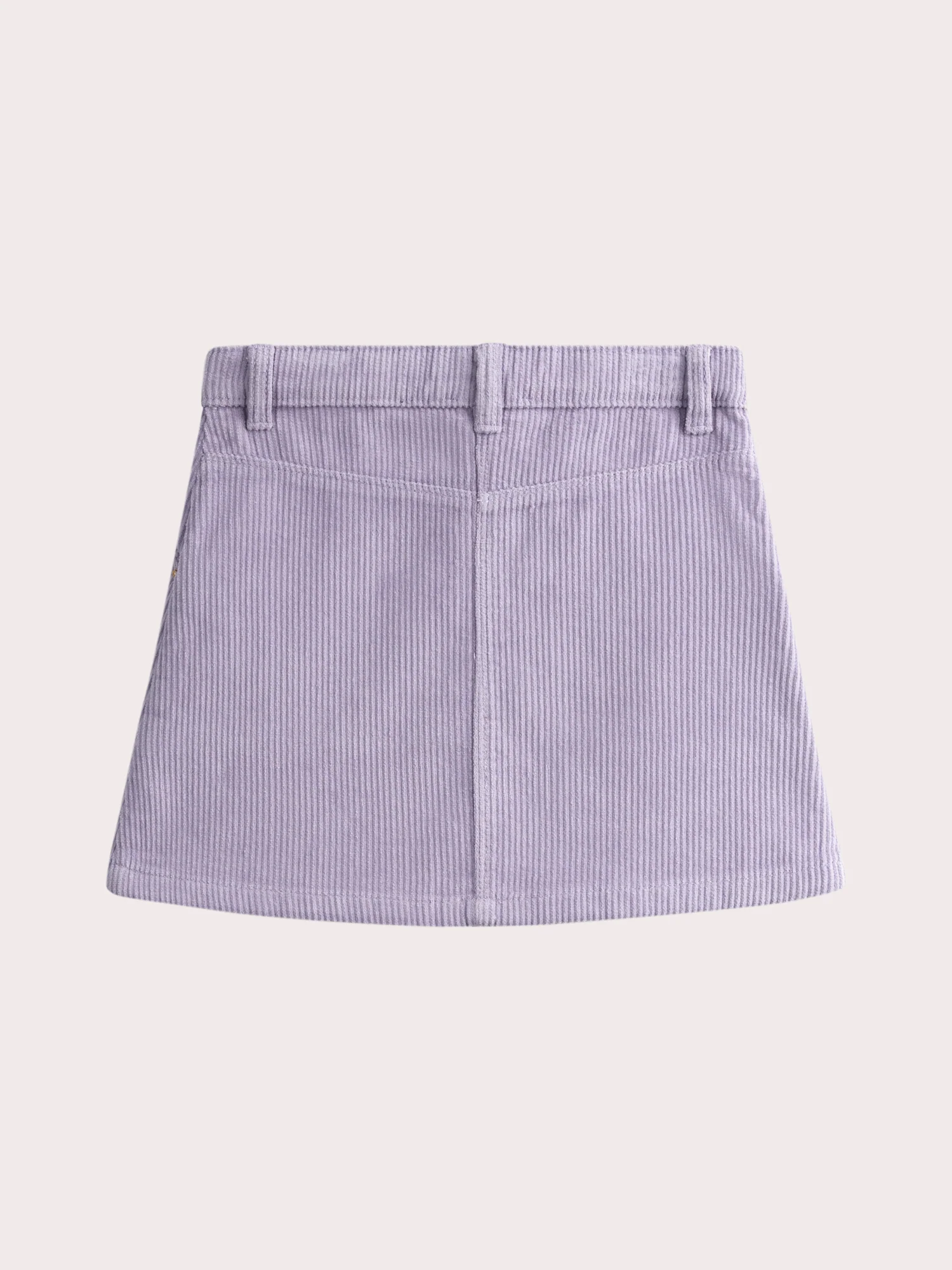 Gonna corta viola in velour a cordoni per ragazze - Image 4
