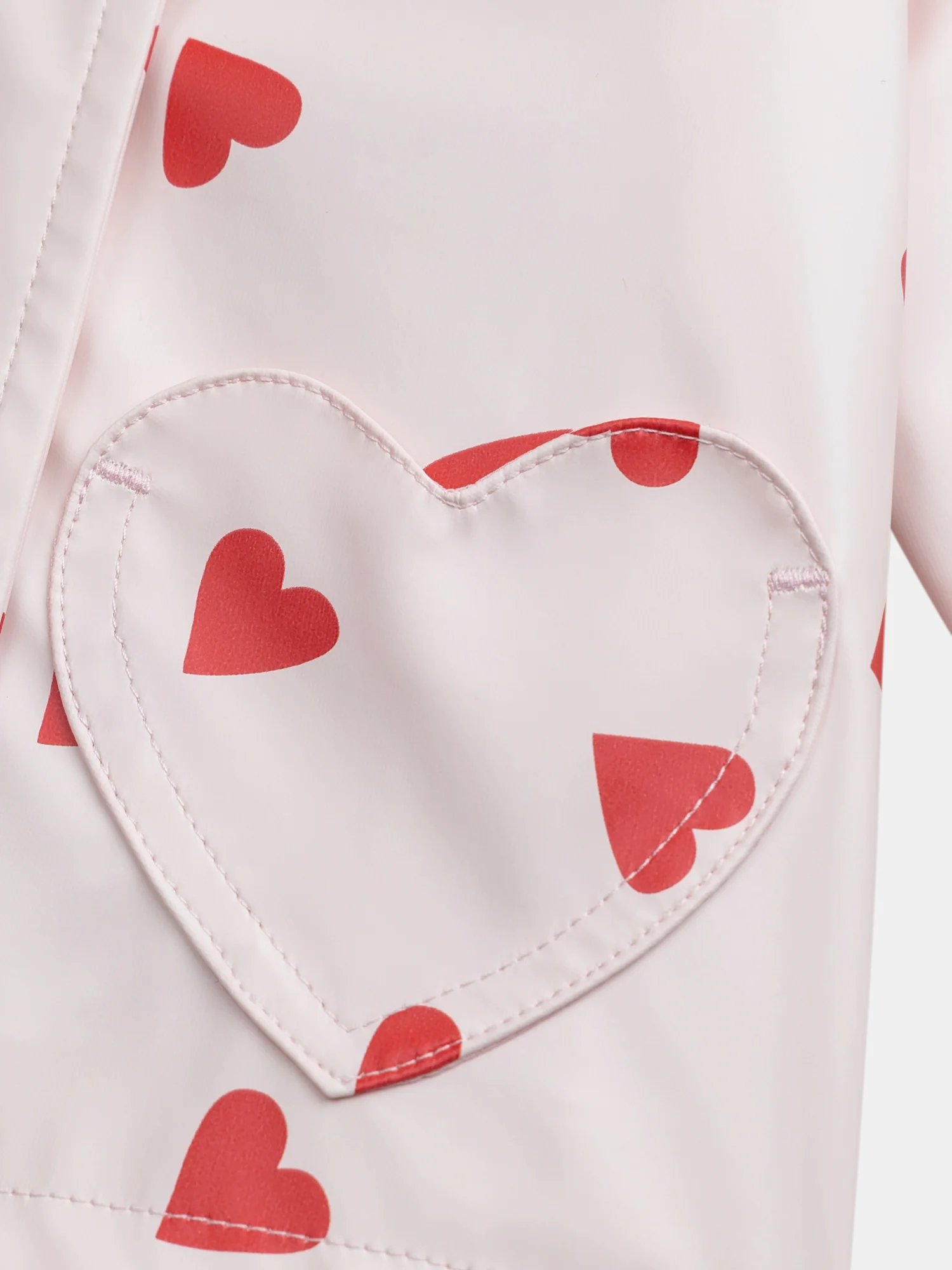 Impermeabile rosa con motivo cuori per bebè femmina - Image 4
