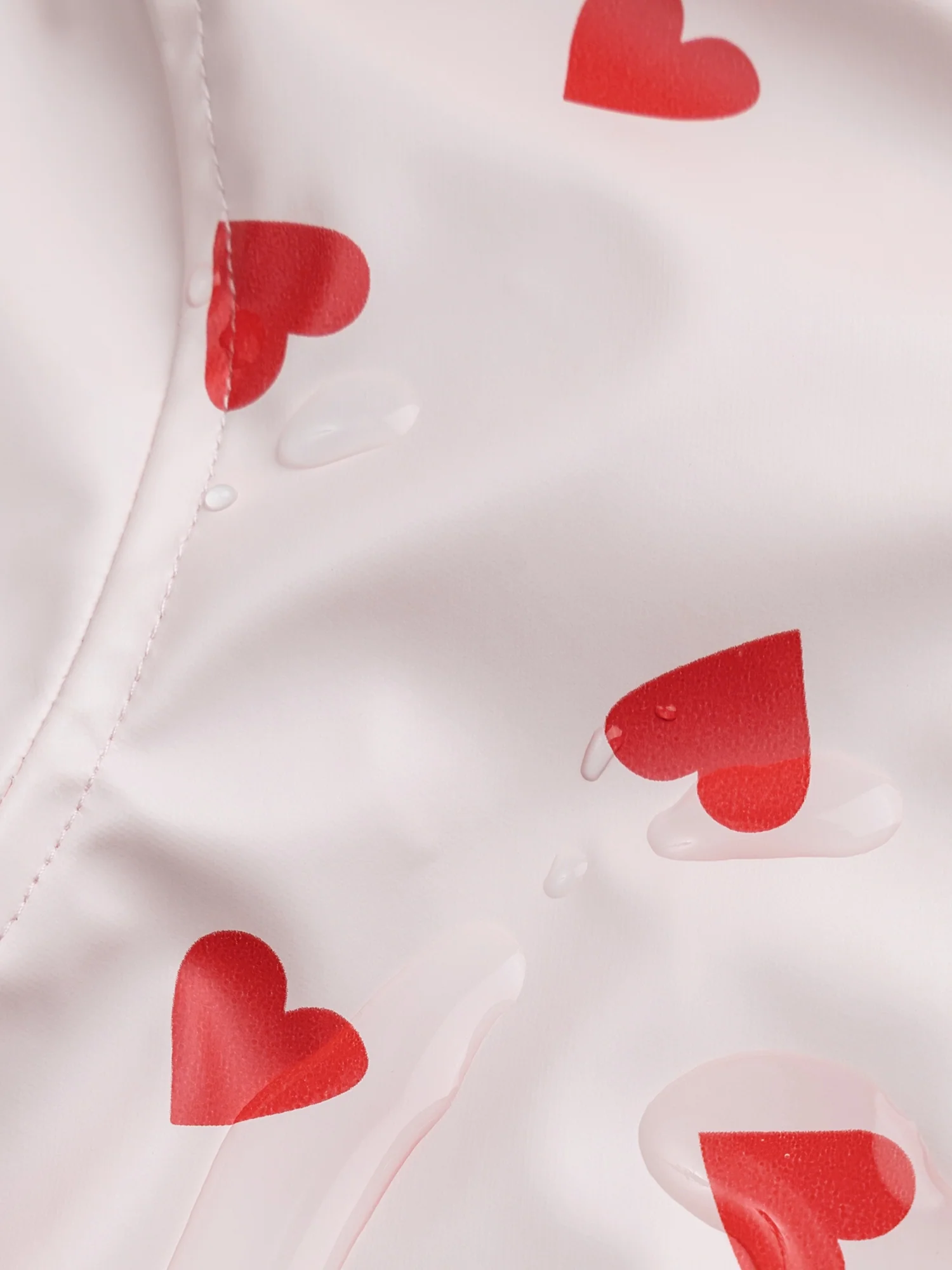 Impermeabile rosa con motivo cuori per bebè femmina - Image 5