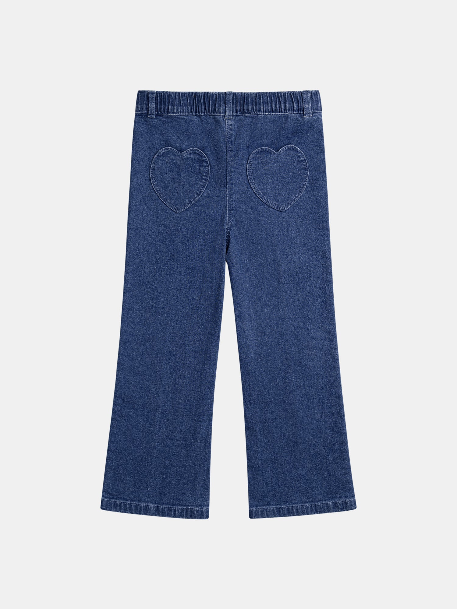 Jeans blu con tasche a cuore per ragazze - Image 4