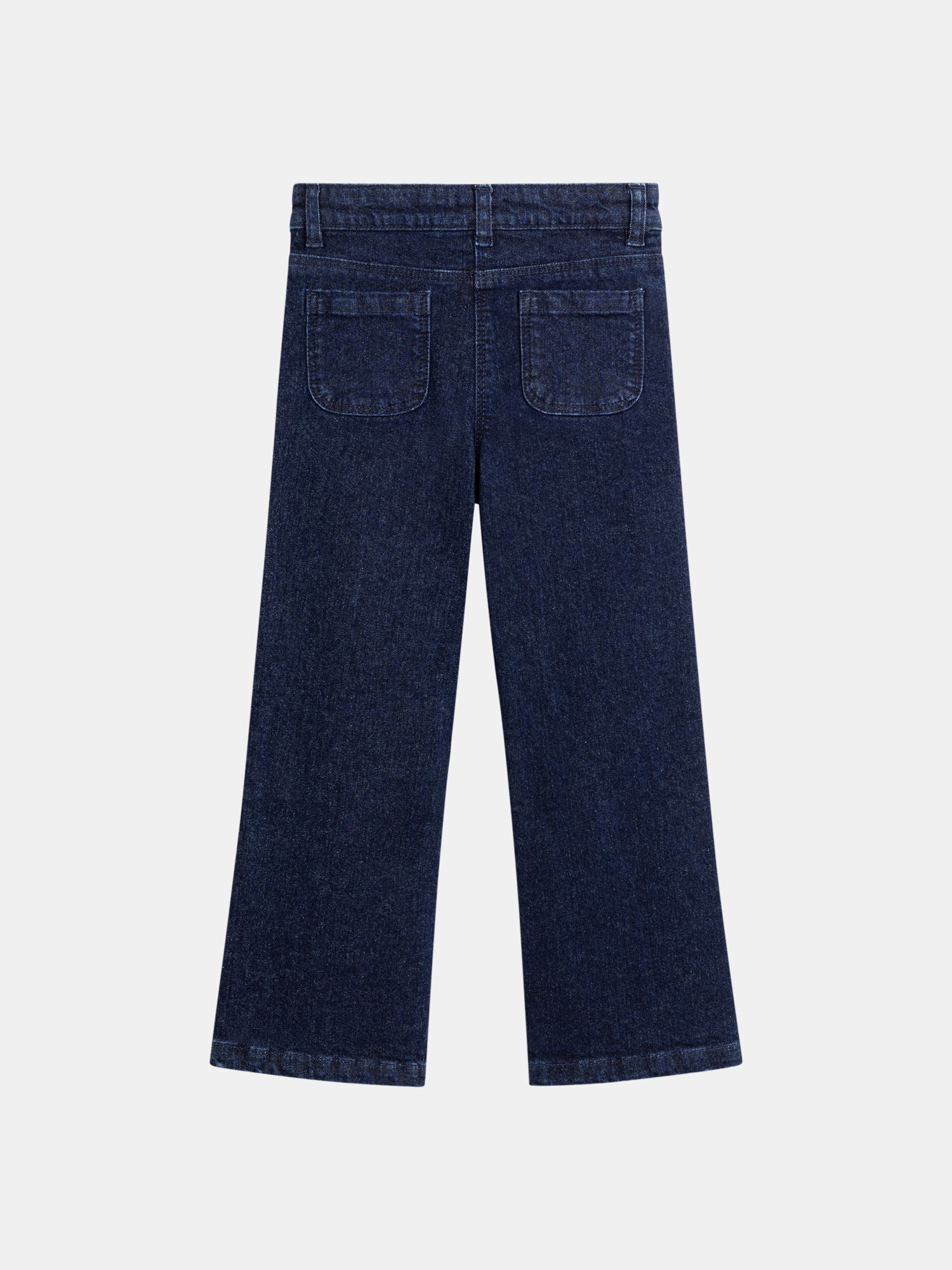 Jean en denim bleu foncé a poches pour fille - Image 3