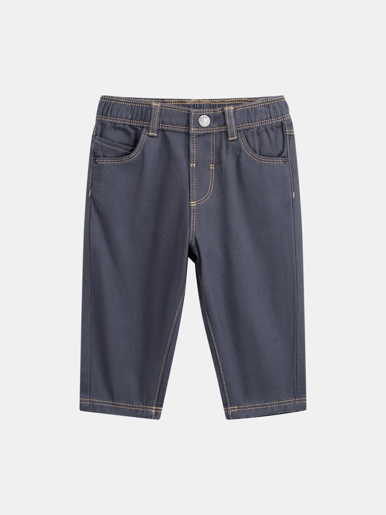 Jeans in twill grigio scuro per neonati maschi