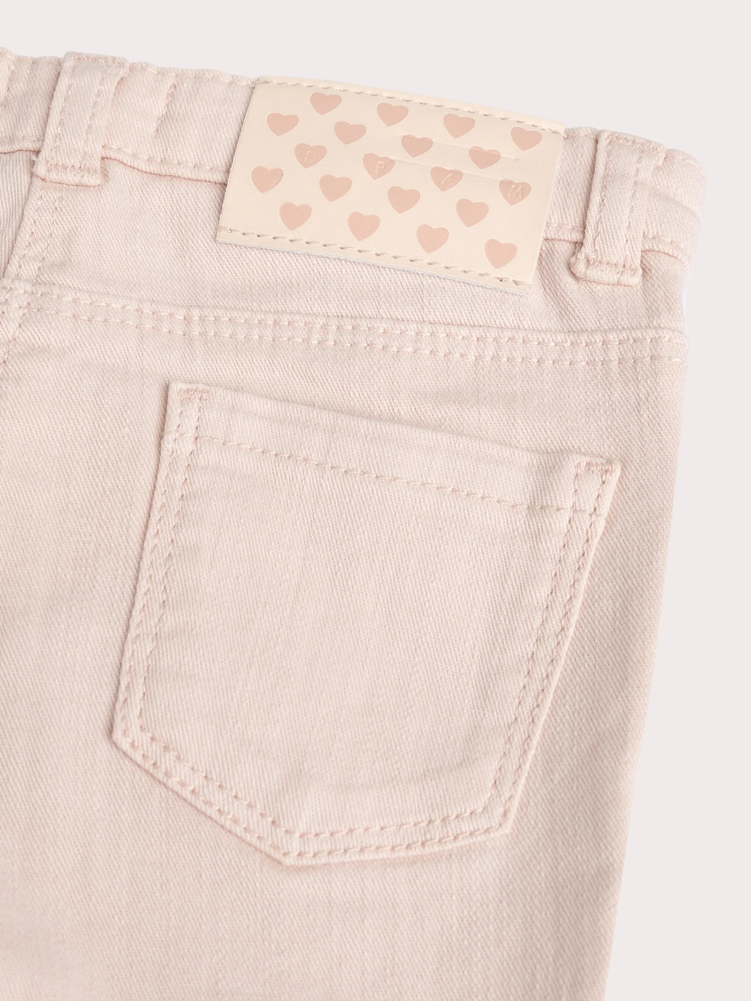 Jeans rosa in denim con taglio flare per bambina - Image 2