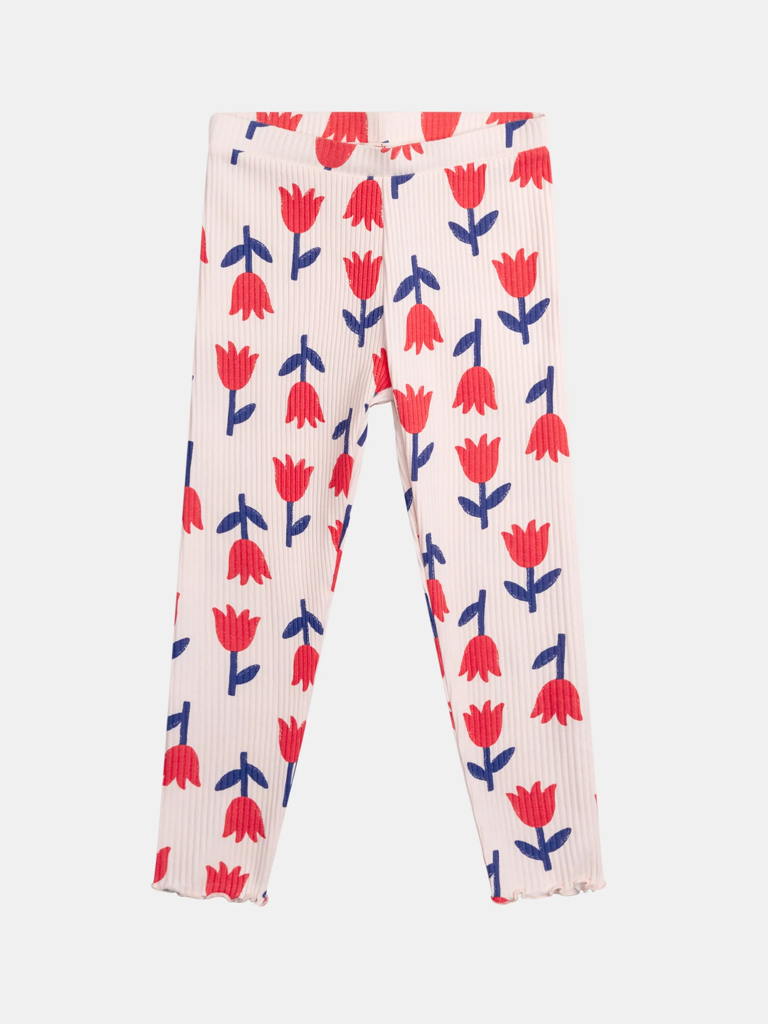 Leggings stampati con tulipani per ragazza