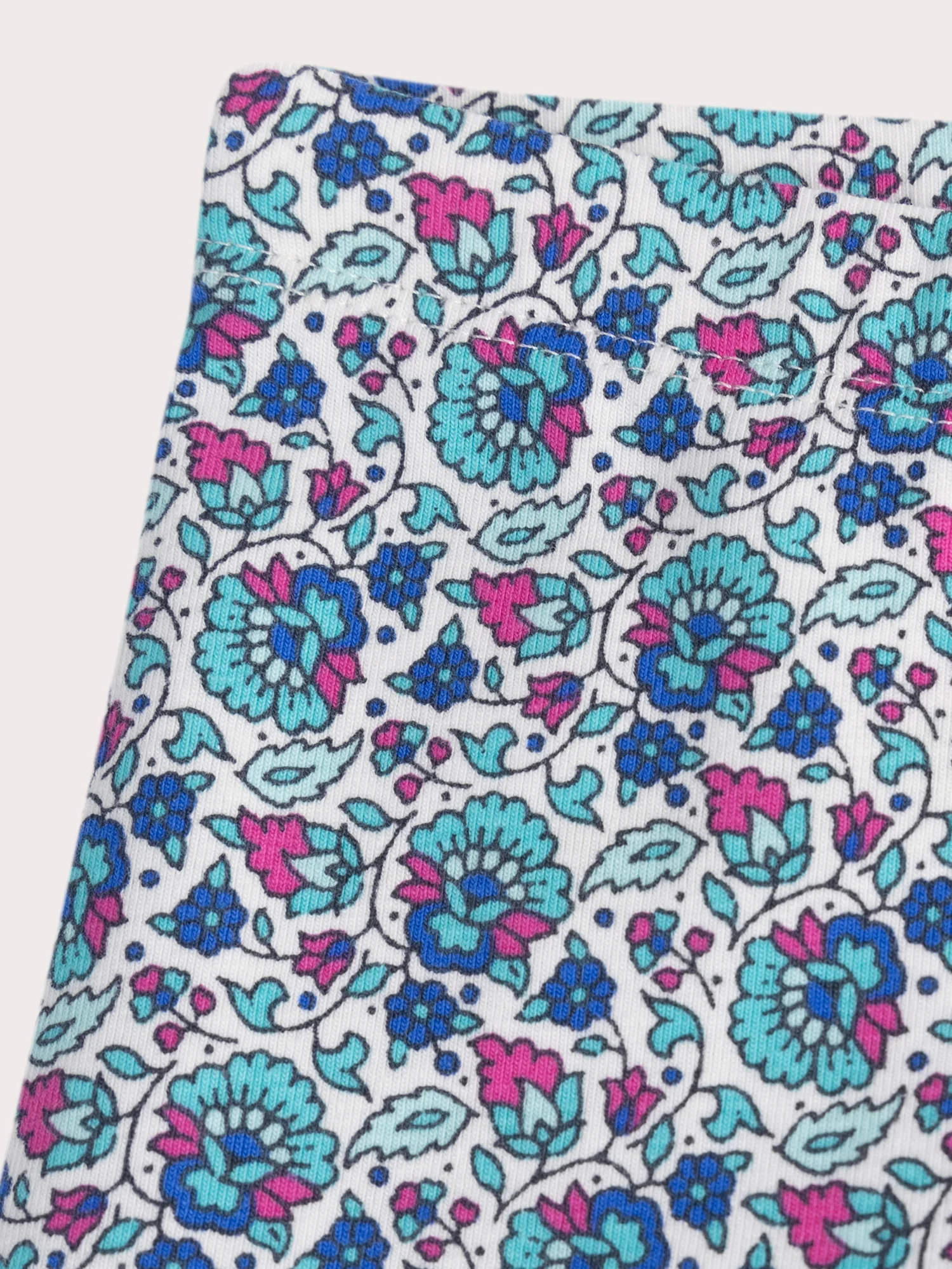 Leggings Bianco Rottami con Stampa Floreale per Bambina - Image 2