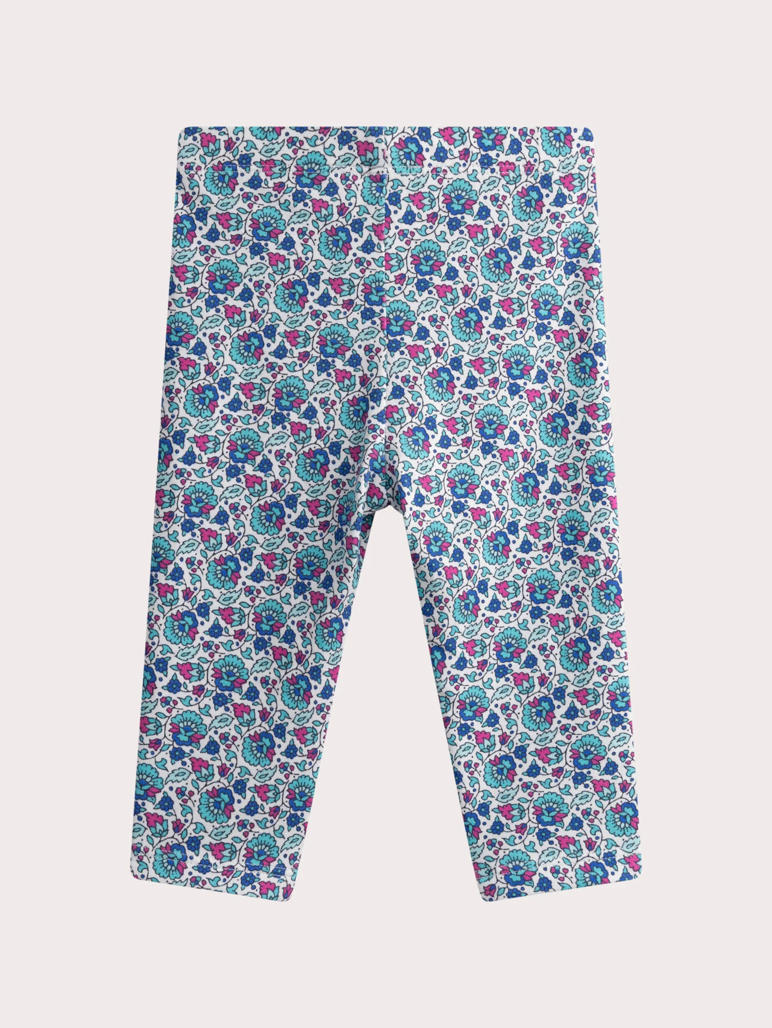 Leggings Bianco Rottami con Stampa Floreale per Bambina - Image 3