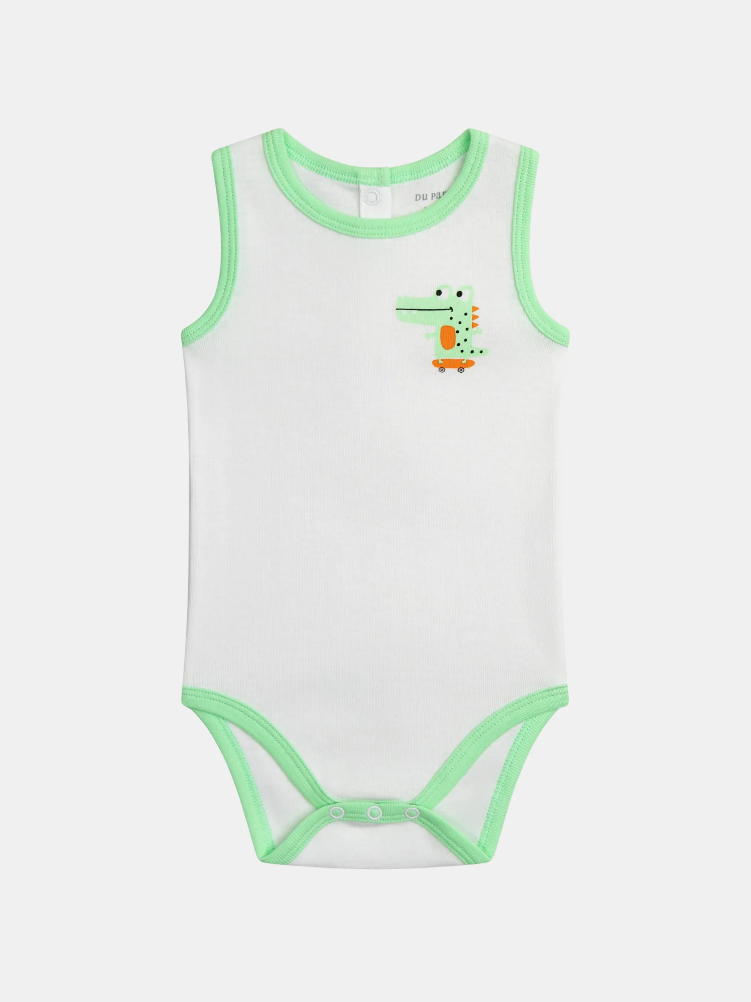 Set di 2 body senza maniche con motivi di coccodrillo per neonati maschi - Image 3