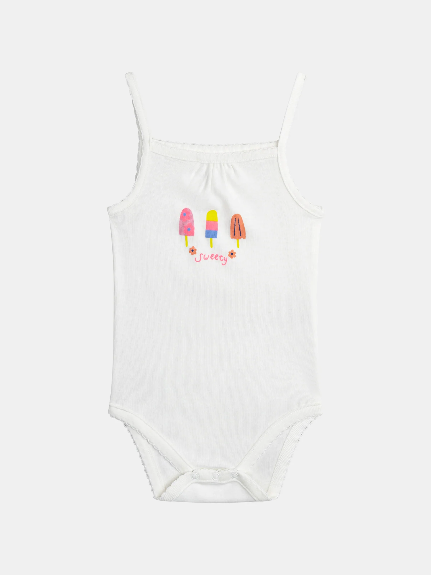 Set di 2 body "SWEET & CHILL" con spalline sottili per bambine - Image 2