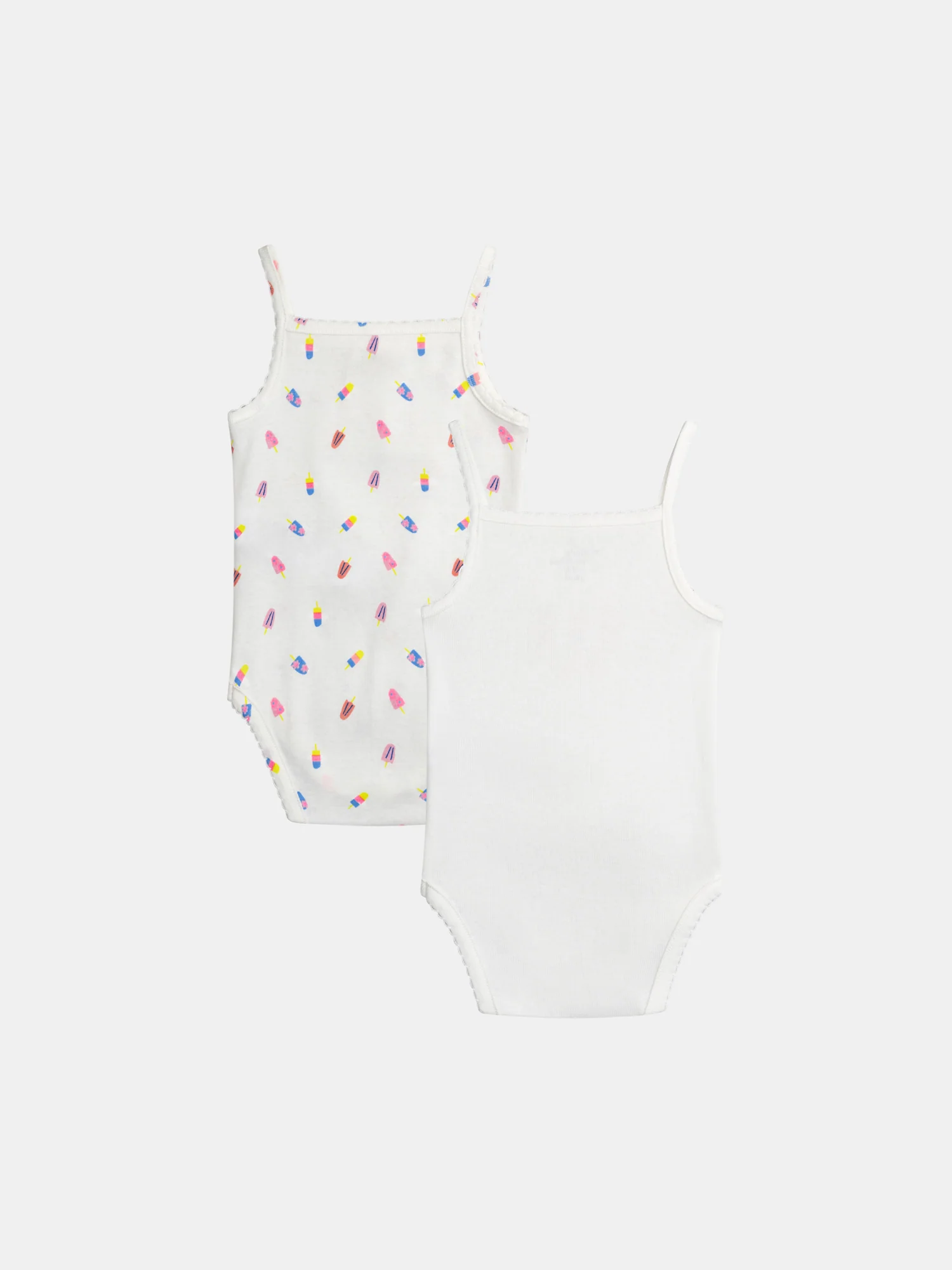 Set di 2 body "SWEET & CHILL" con spalline sottili per bambine - Image 5