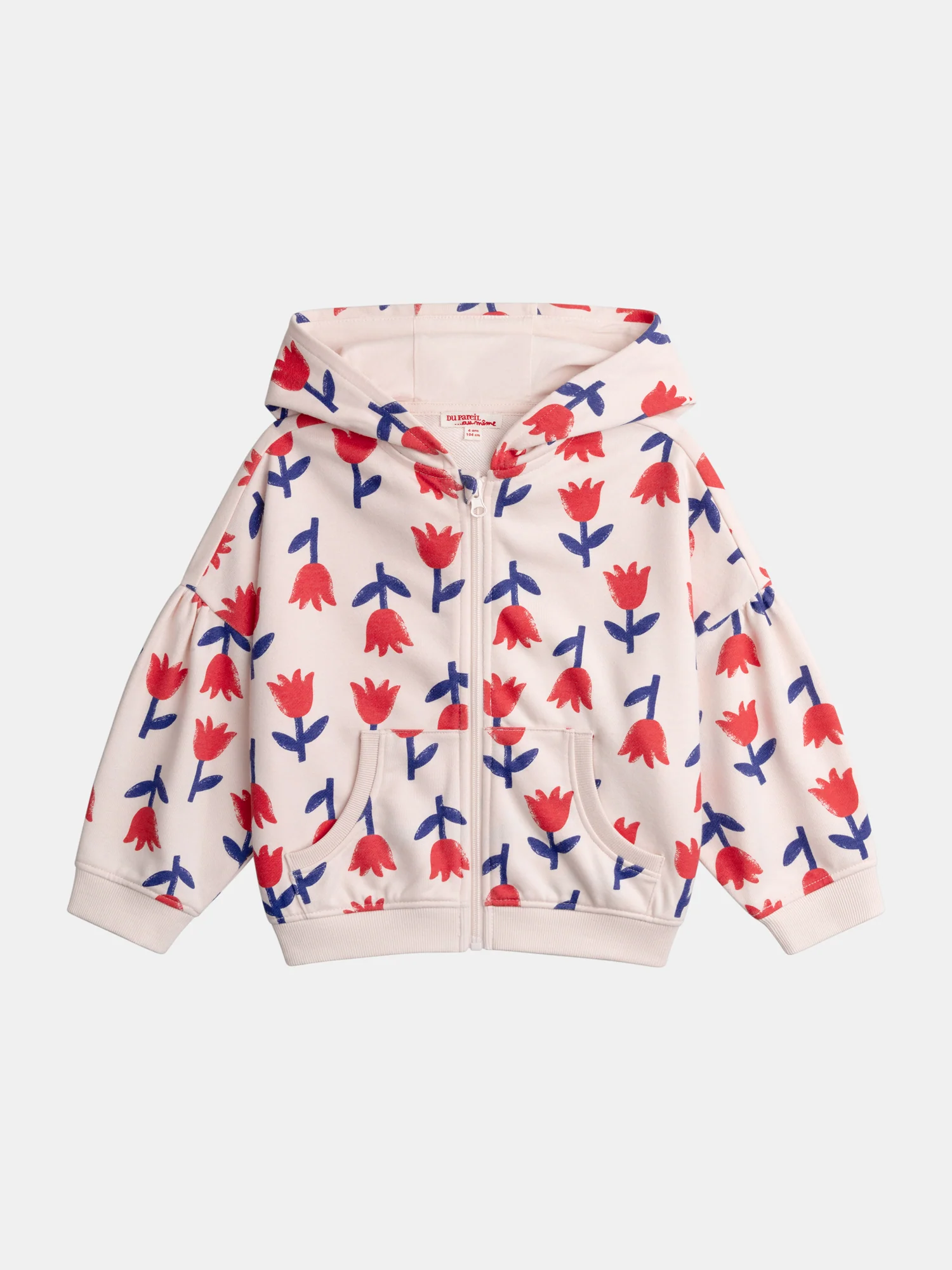 Maglia da jogging rosa con papaveri per ragazze