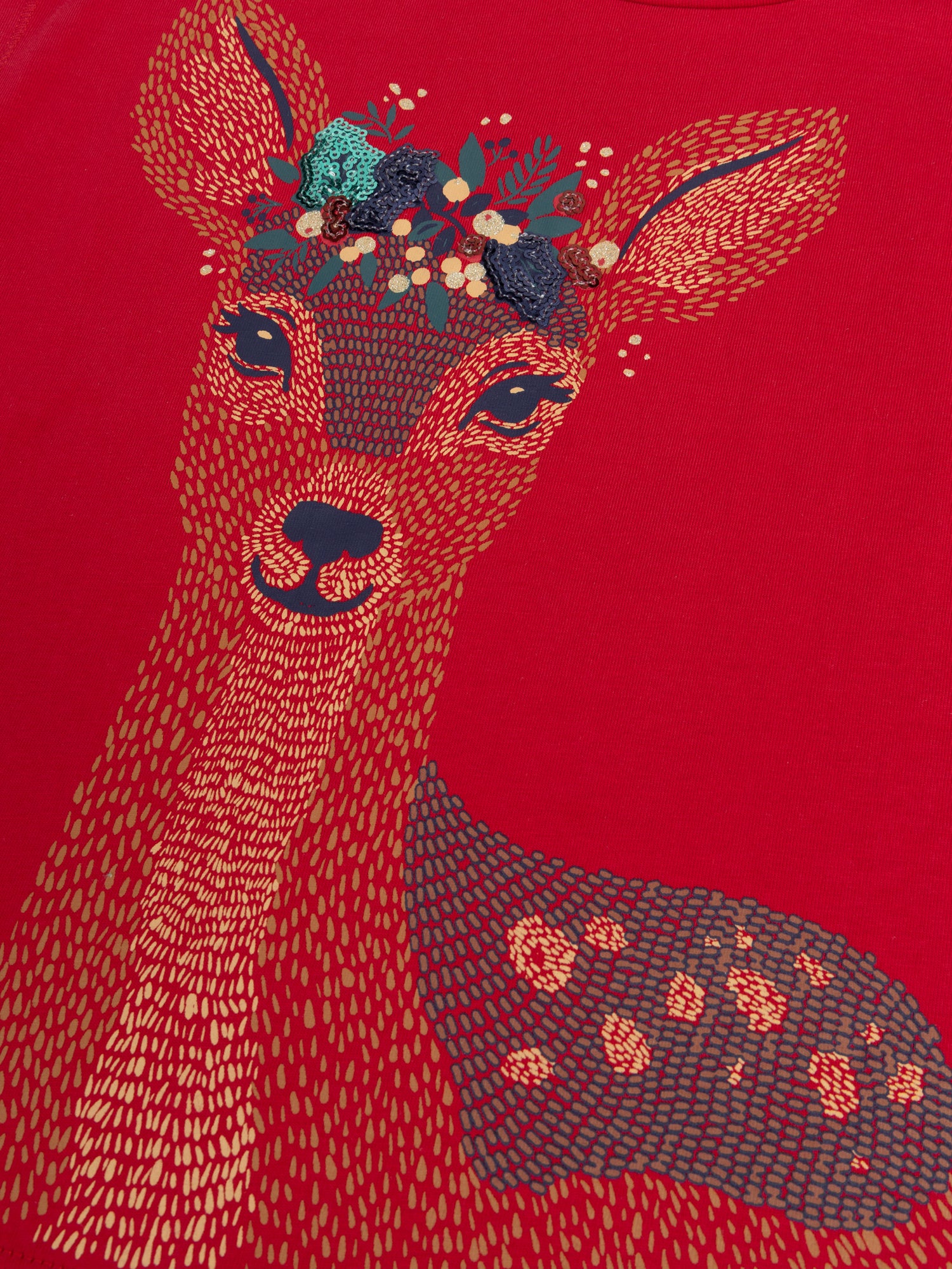 T-shirt a maniche corte con animazione di cervo per ragazze - Image 2