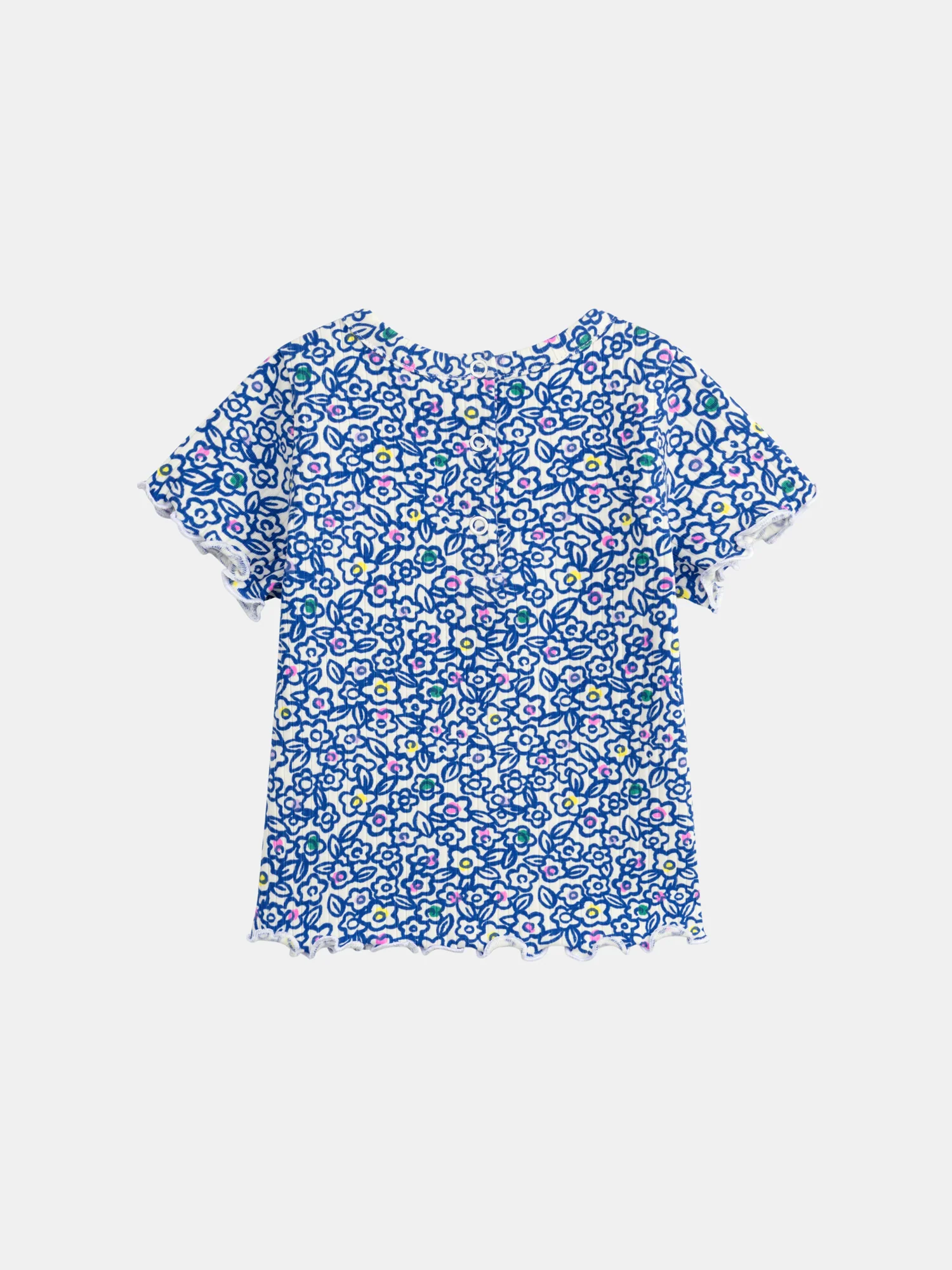 T-shirt Floreale Blu per Bambina - Image 7