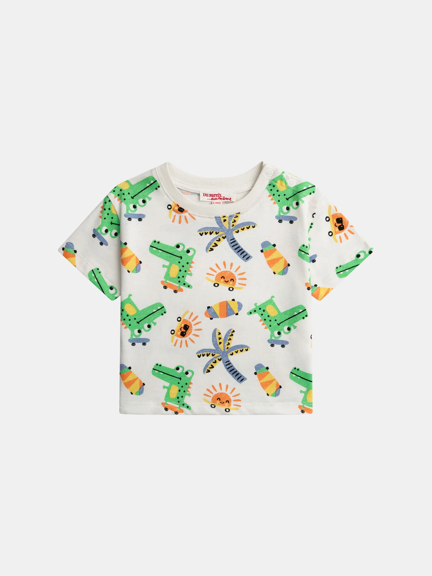 T-shirt stampata "Skate & Fun" per bambino