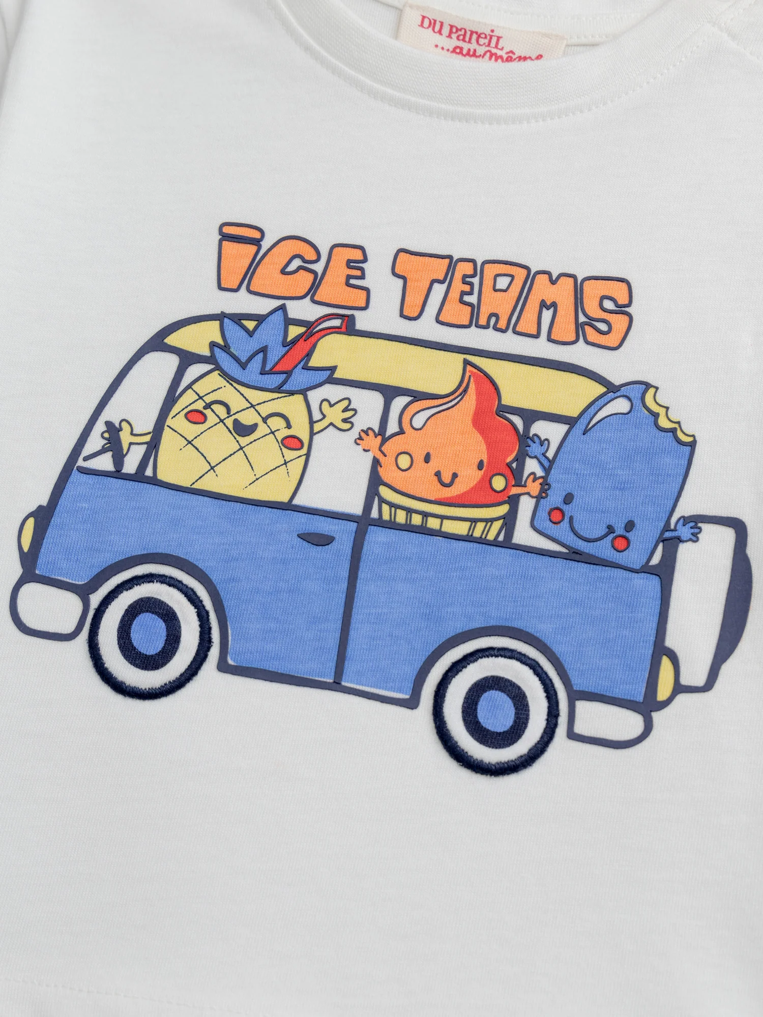 T-shirt ecru con motivo "Ice Teams" per neonato maschio - Image 4
