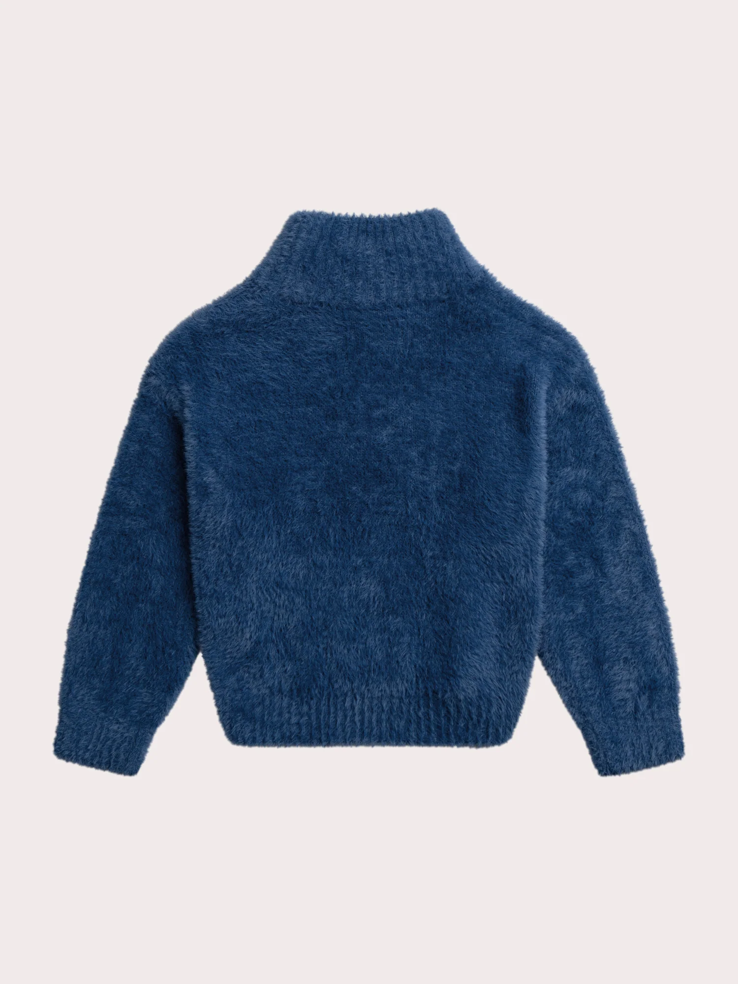 Maglione Blu in Maglia Fluffosa con Animazione di Cerbiatto - Image 4