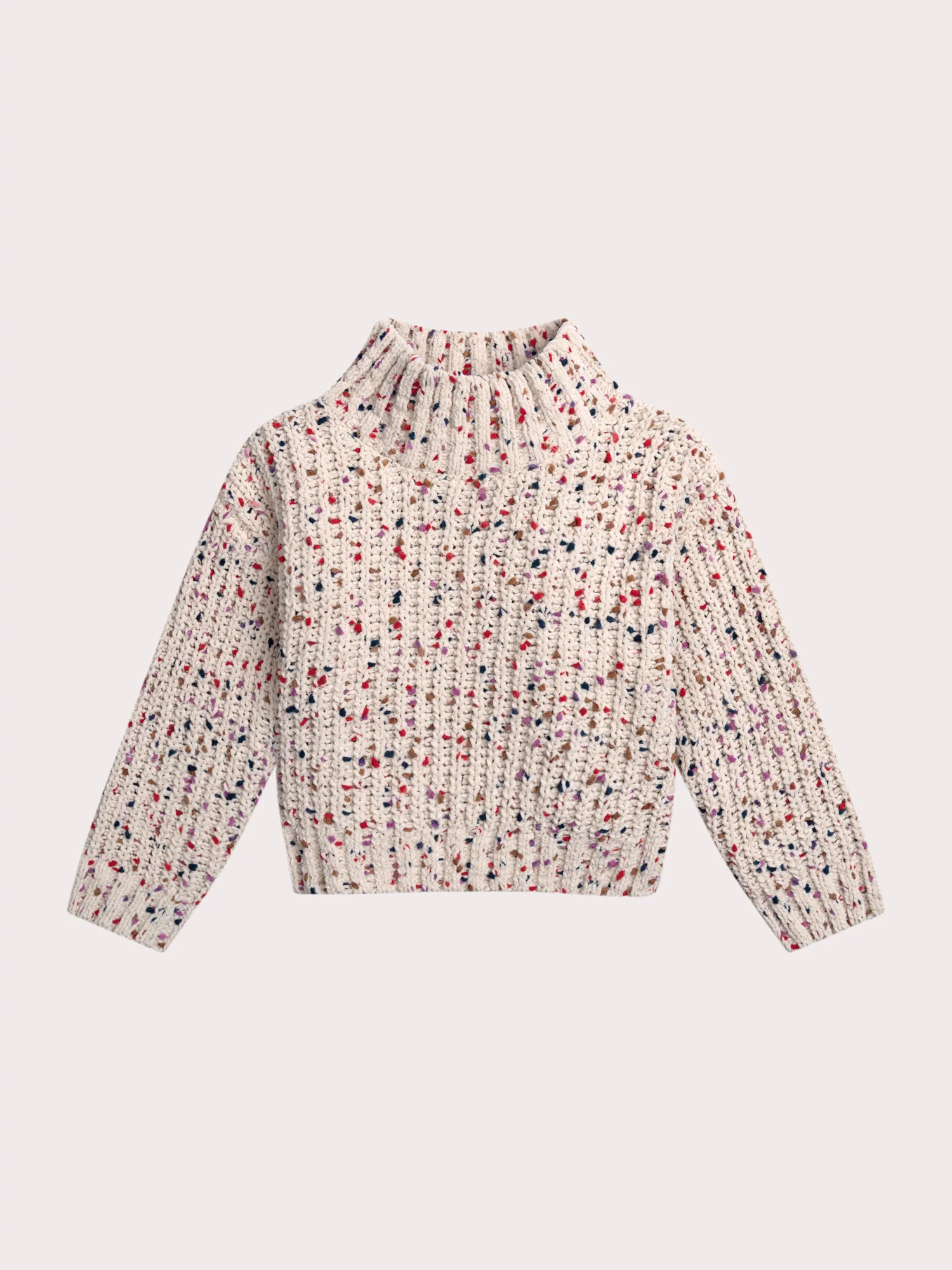 Maglione in morbido filato con pois multicolori