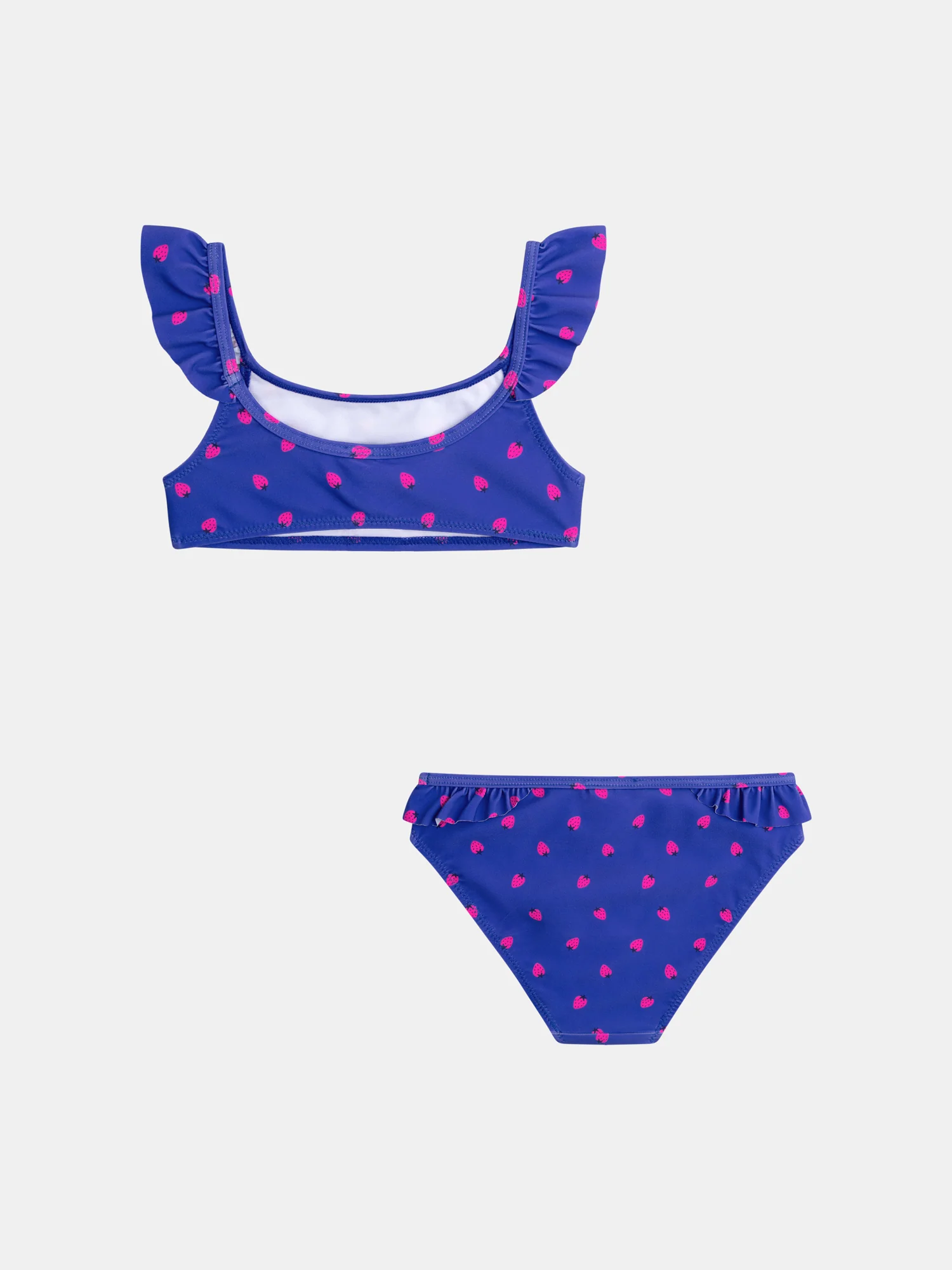 Costume da bagno blu a 2 pezzi con stampa di fragole per ragazze.PRODUCT - Image 10
