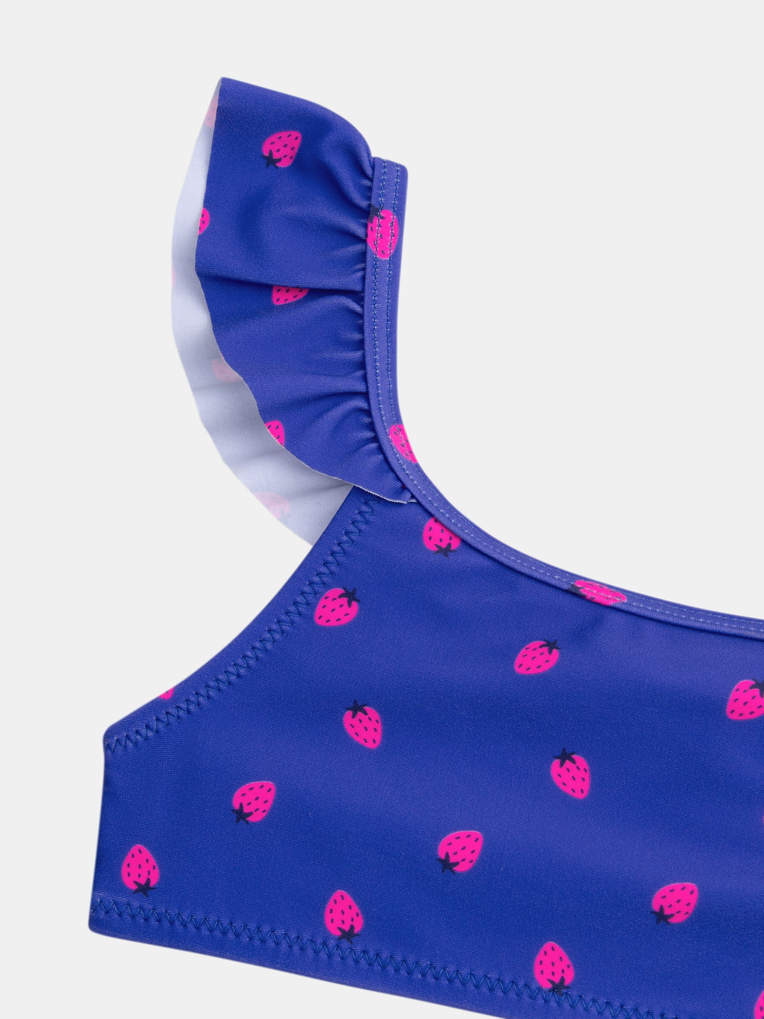 Costume da bagno blu a 2 pezzi con stampa di fragole per ragazze.PRODUCT - Image 5