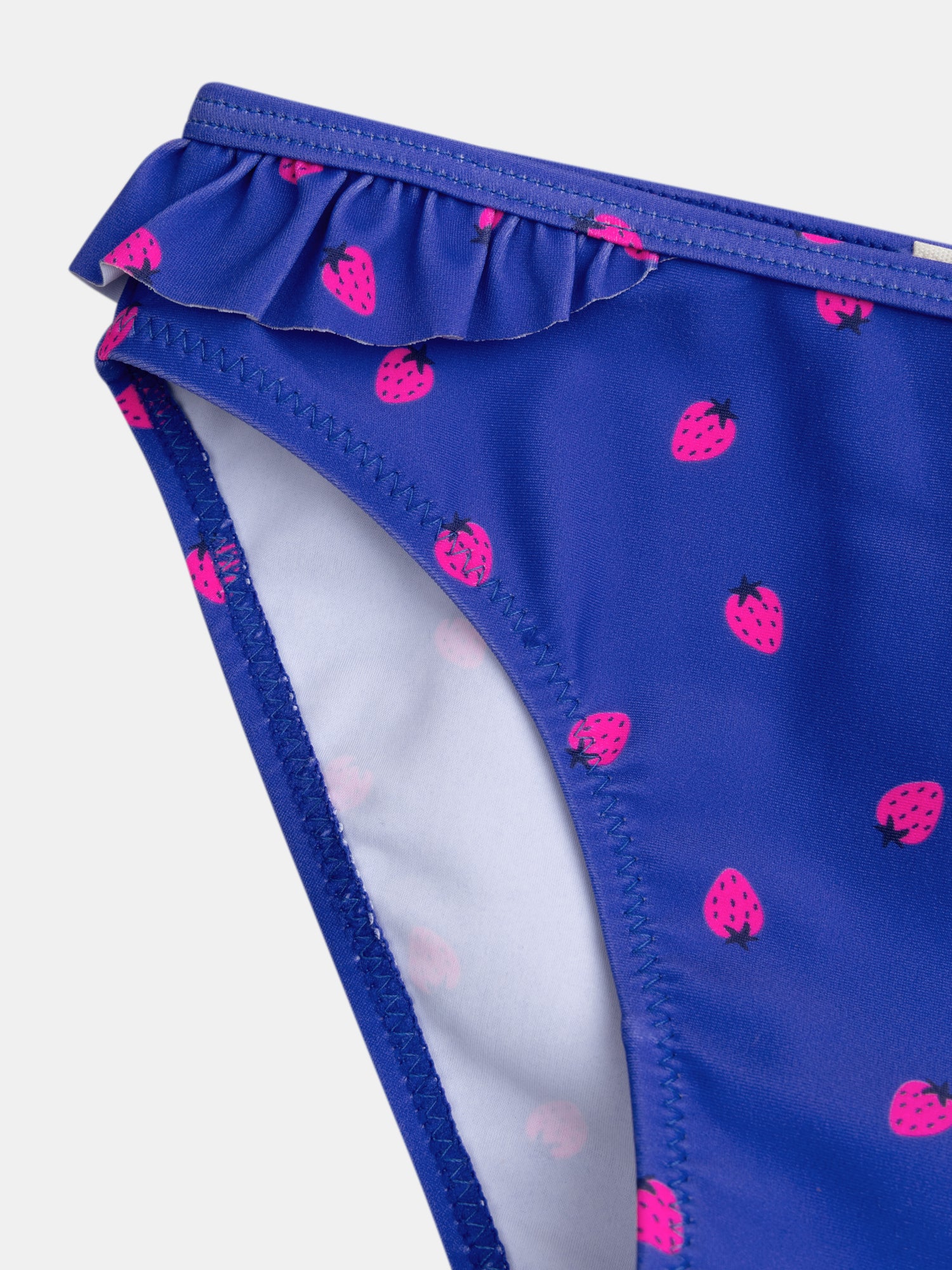 Costume da bagno blu a 2 pezzi con stampa di fragole per ragazze.PRODUCT - Image 7