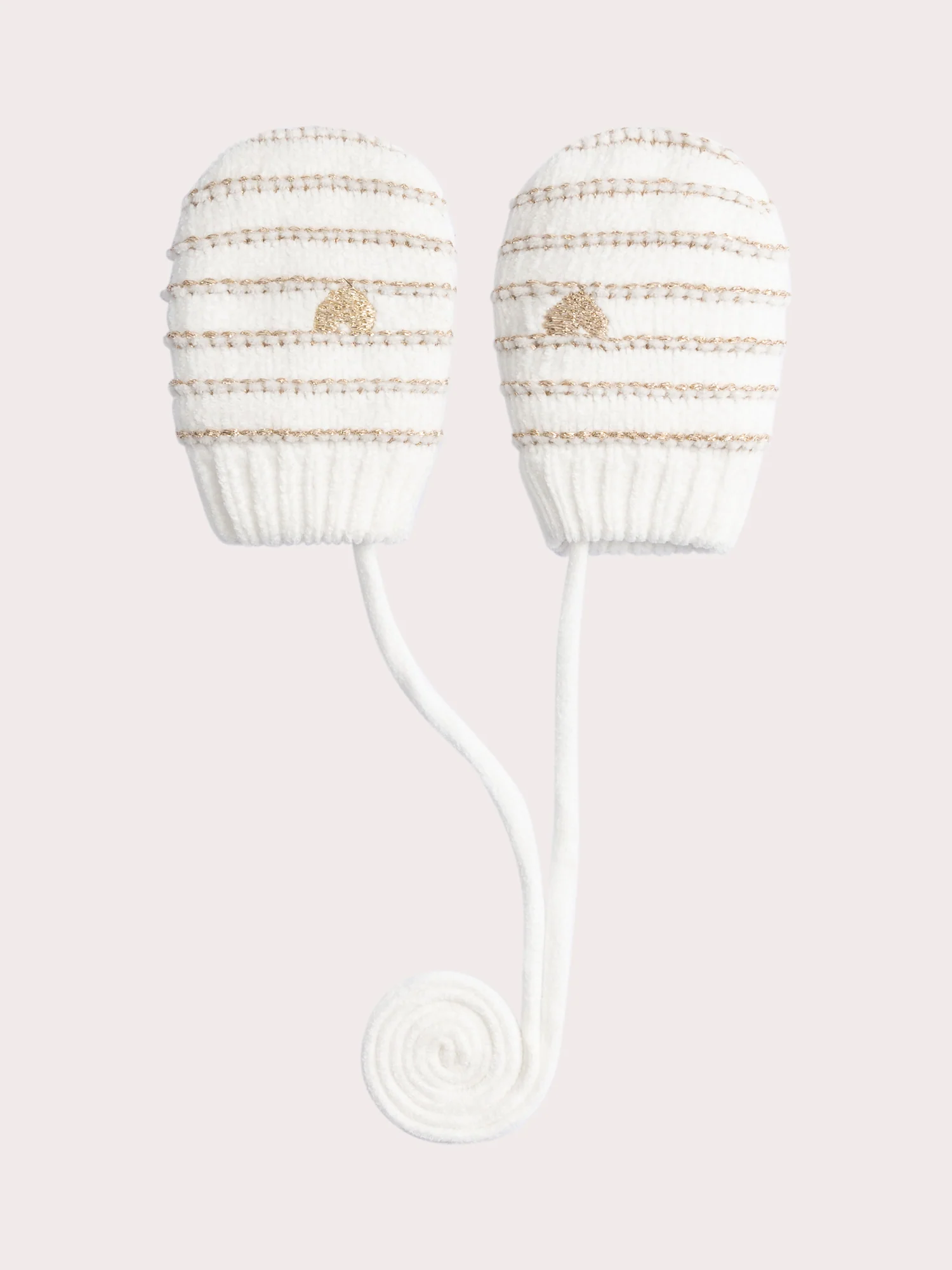 Mitten Rigati Oro per Bambina