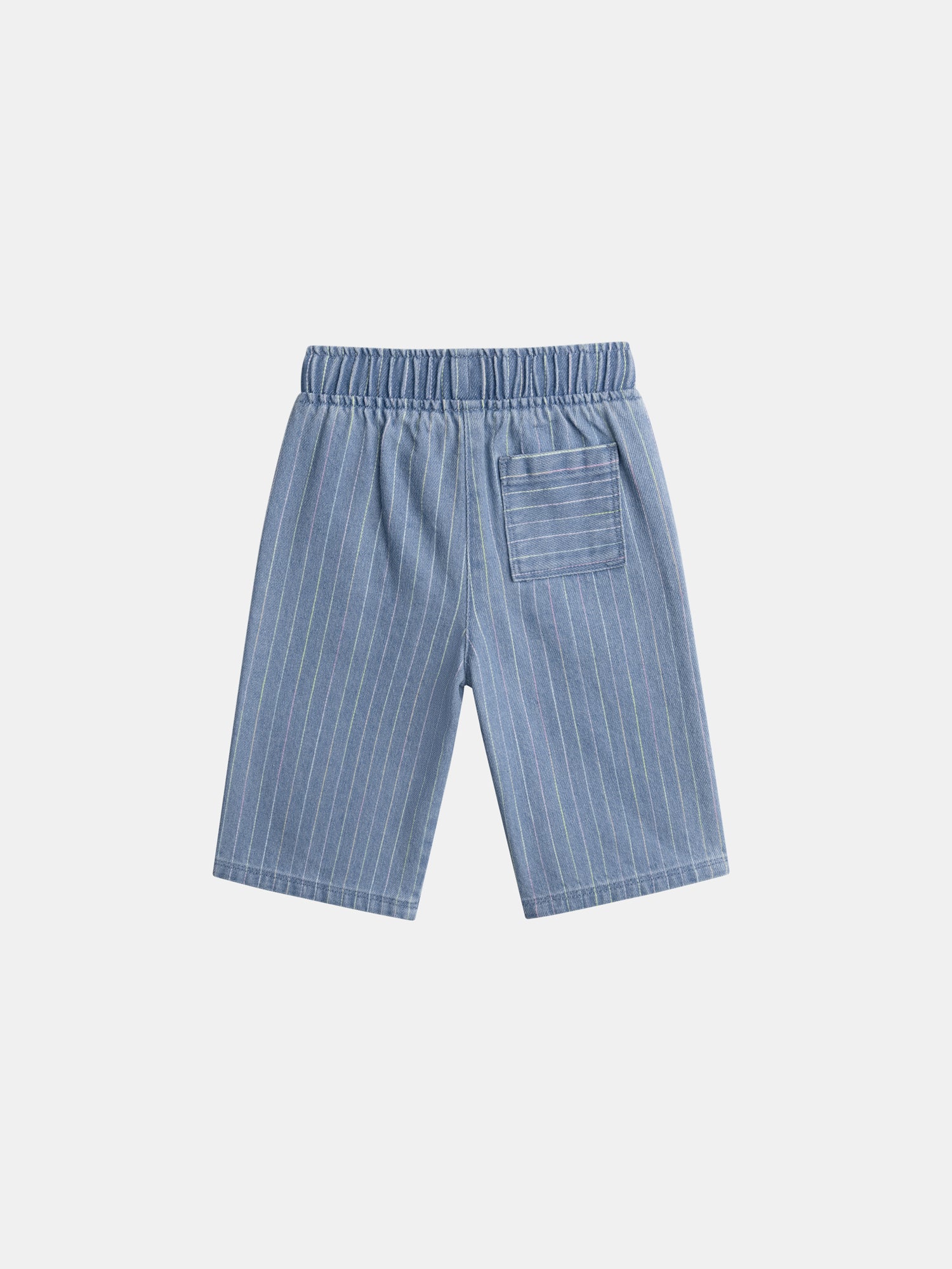 Pantaloni in denim leggero a righe per bambine - Image 6