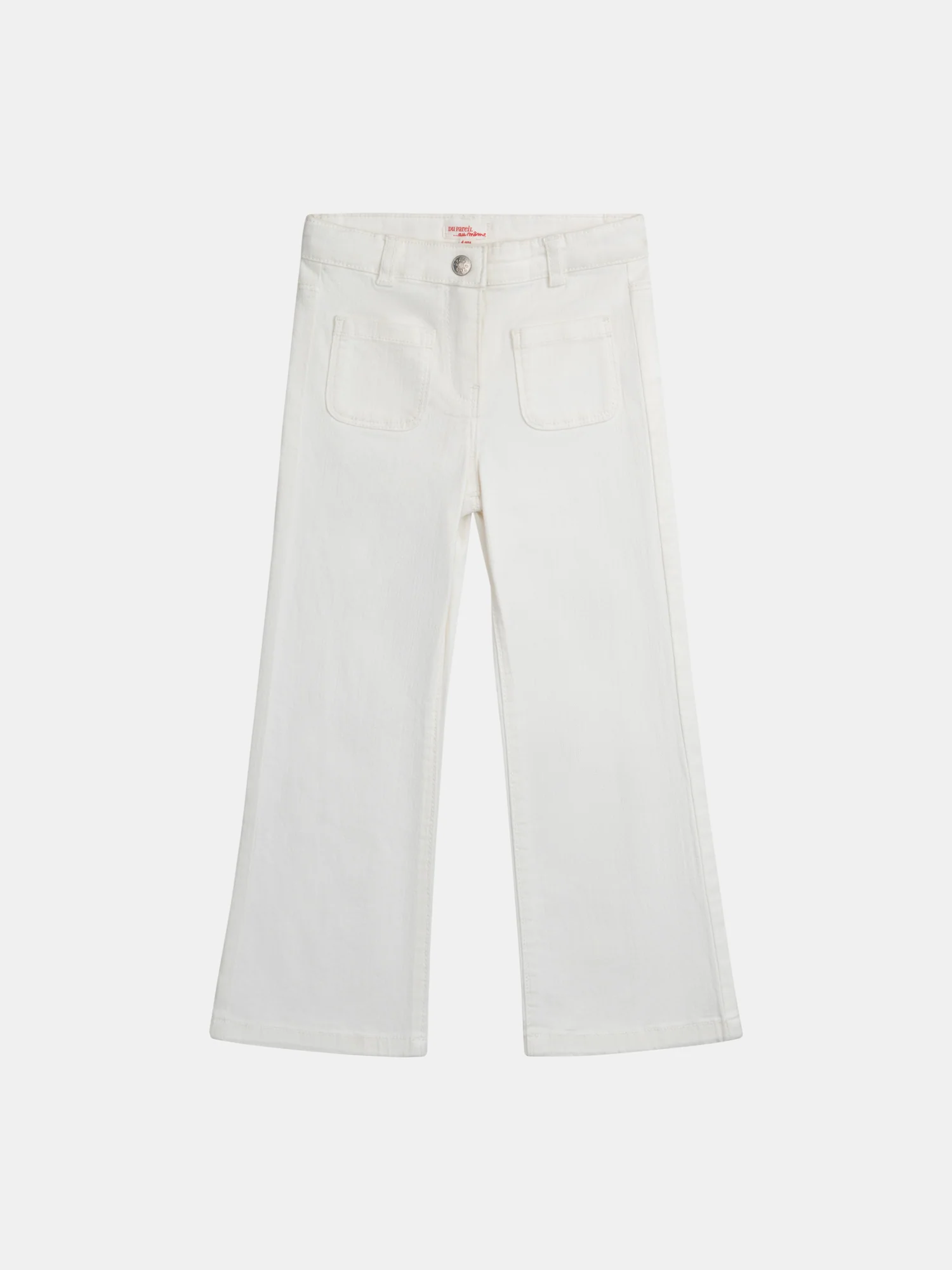 Pantaloni bianchi sporchi con tasche per ragazze