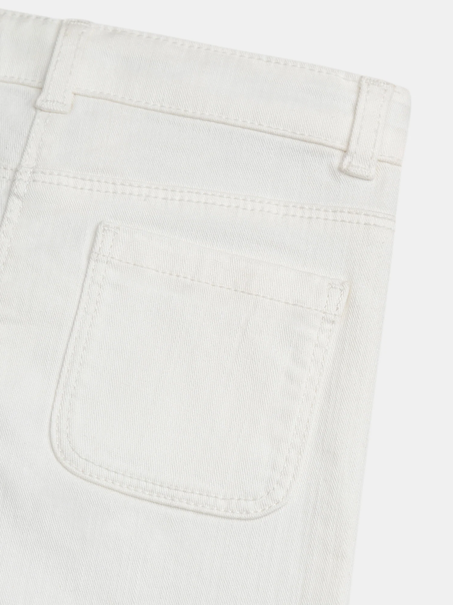 Pantaloni bianchi sporchi con tasche per ragazze - Image 5