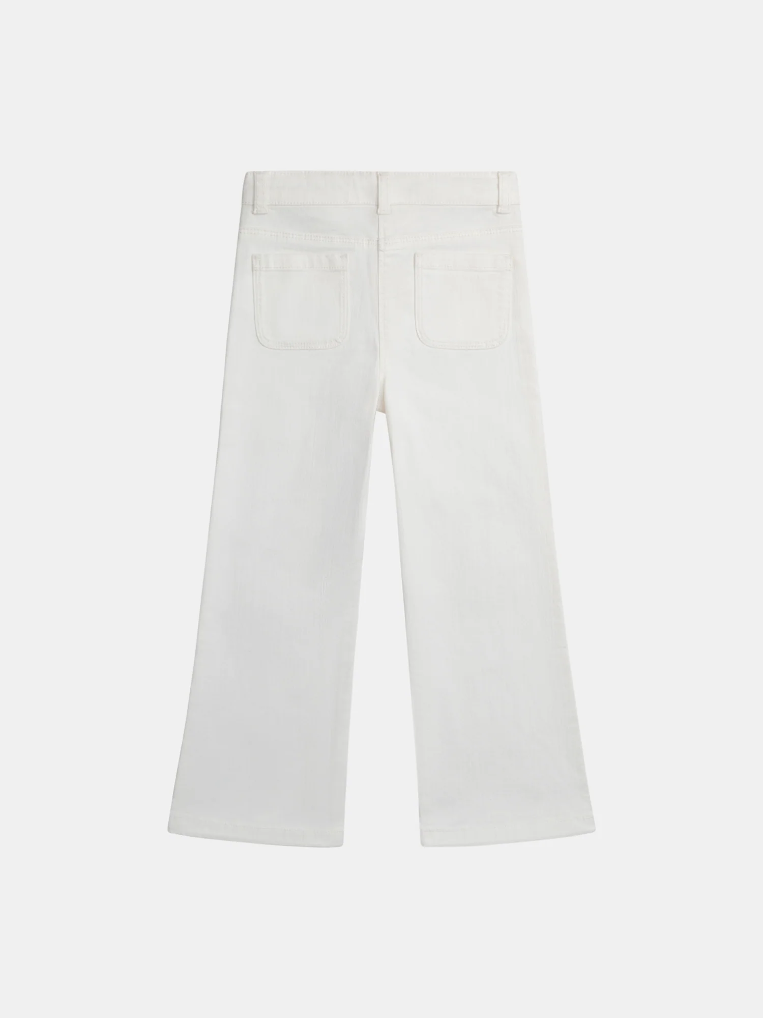 Pantaloni bianchi sporchi con tasche per ragazze - Image 6