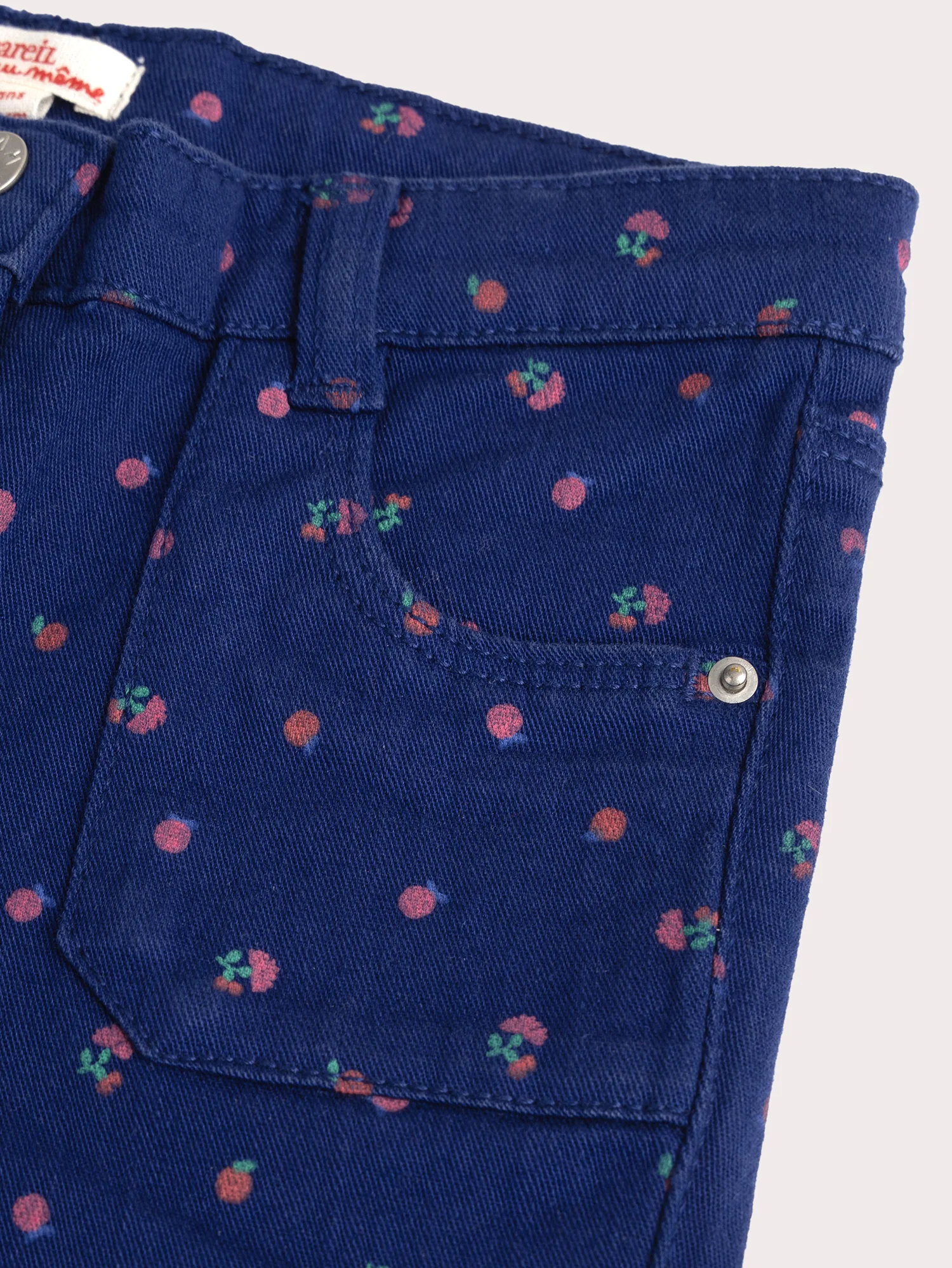 Pantaloni blu stampati multicolori - Image 2