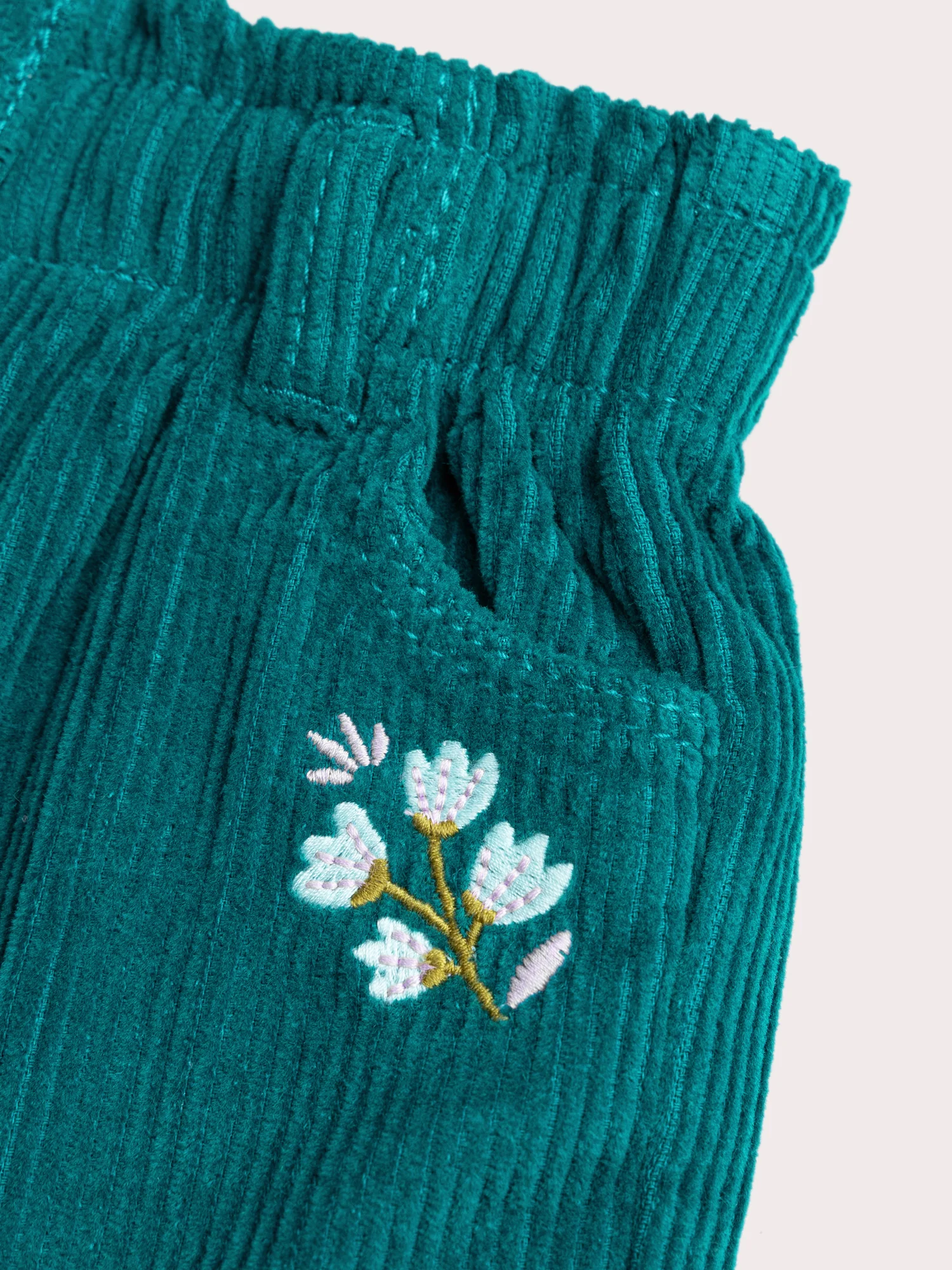 Pantaloni corti blu pavone per bambina - Image 4
